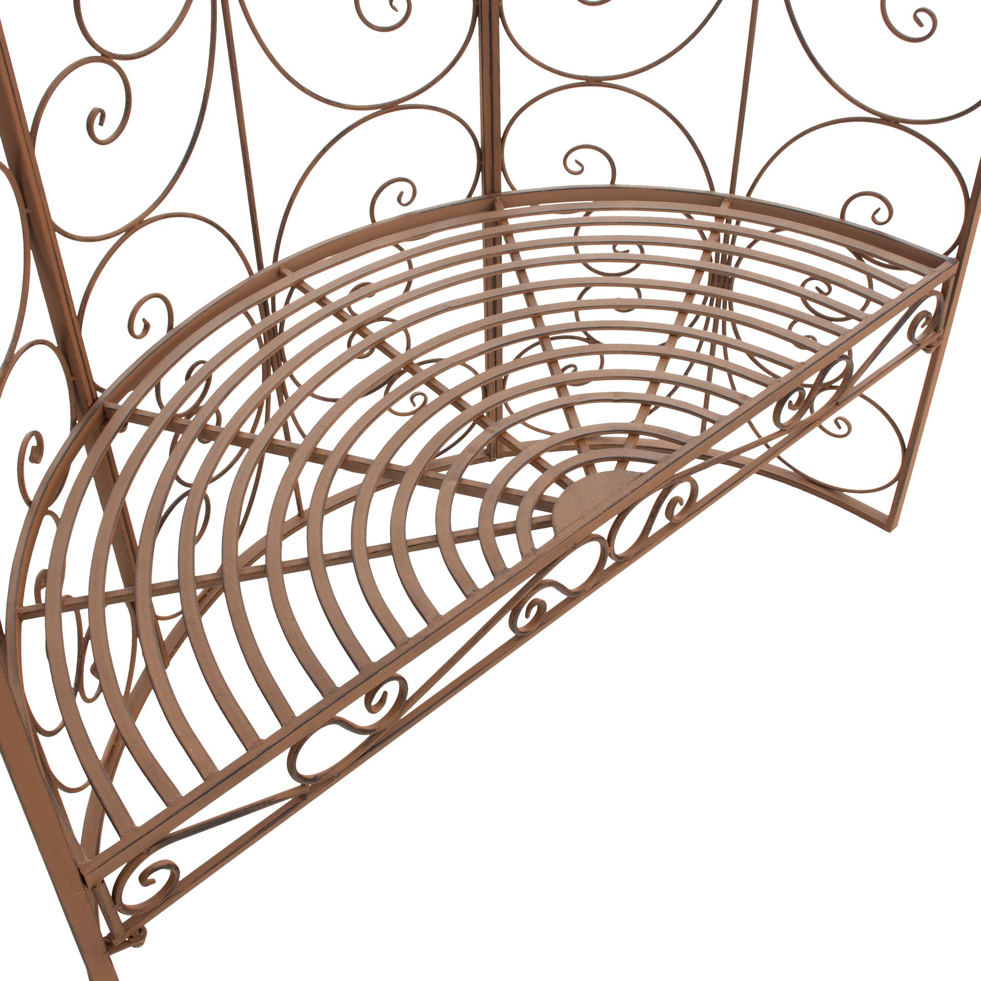 Gazebo semicircolare Rosie con panca