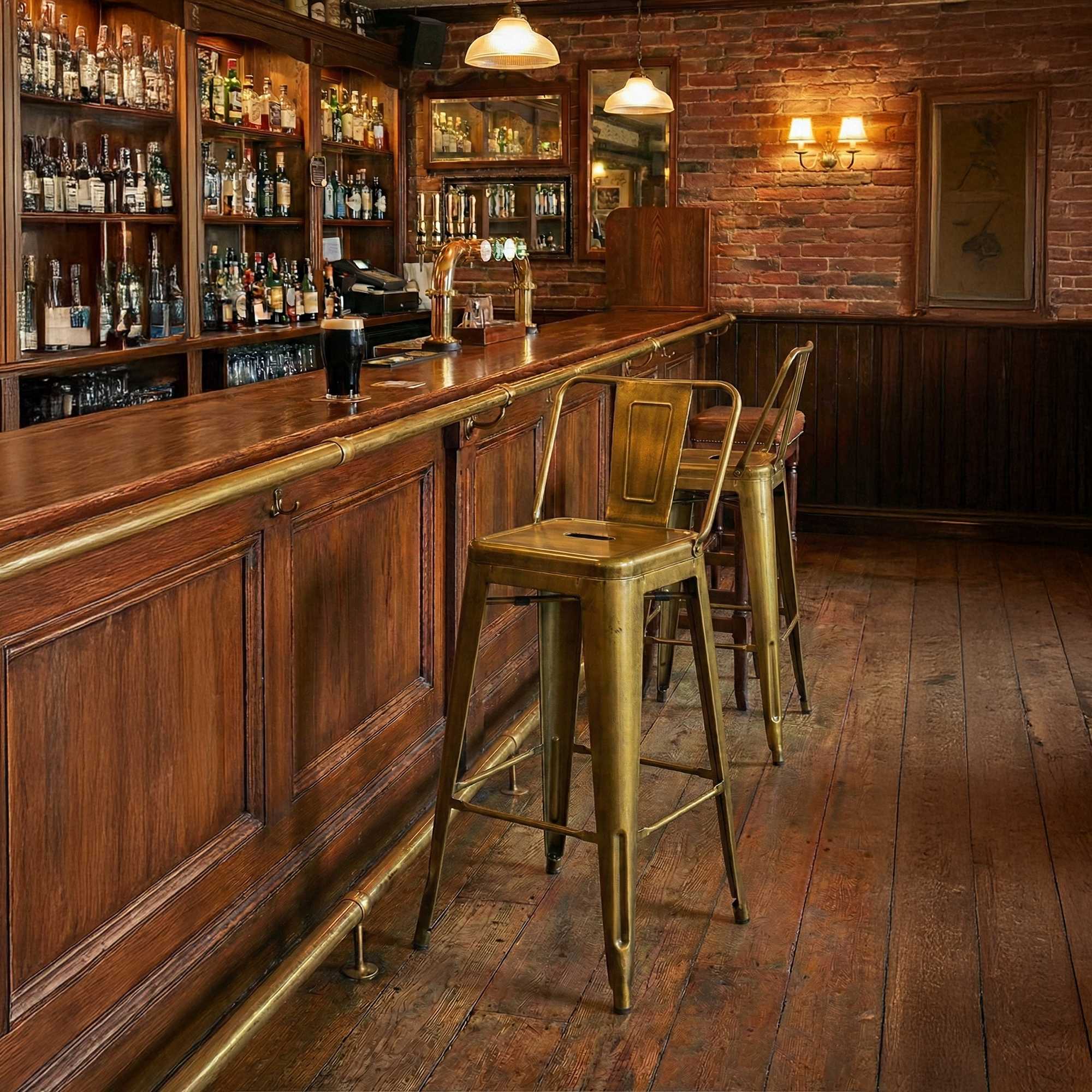 Sgabello da Bar in Metallo Mason