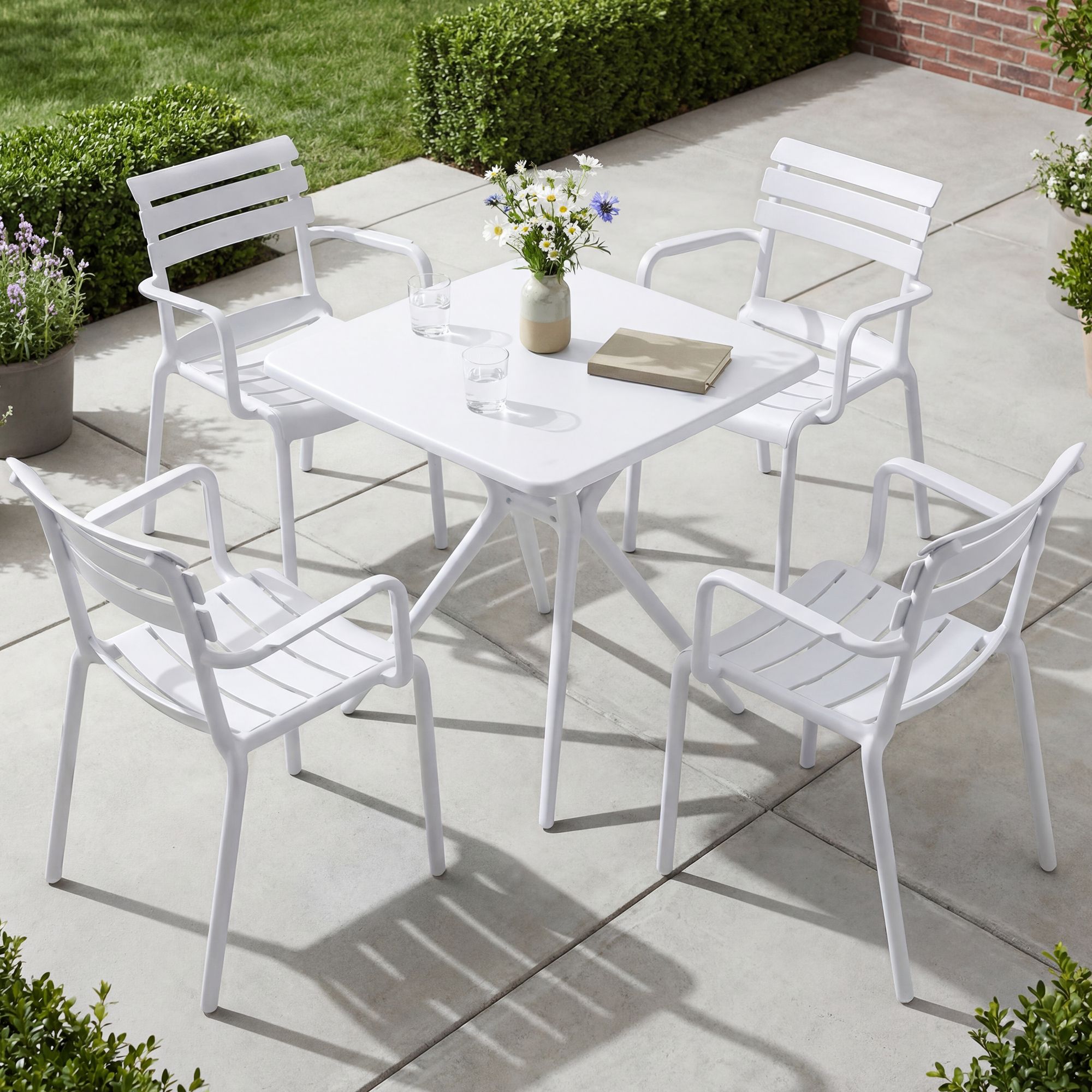 Set Arredo Giardino Avena con 4 Sedie