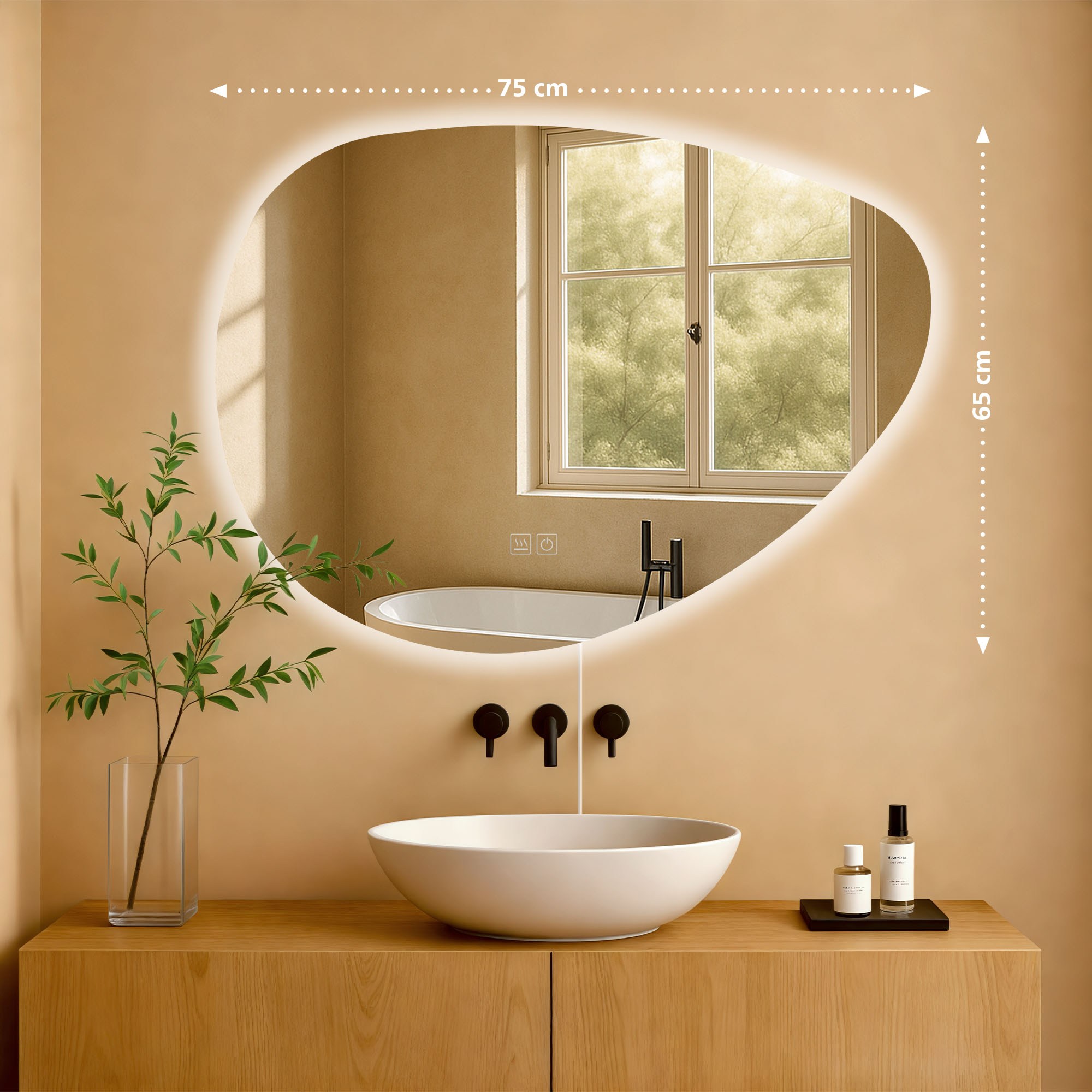 Specchio da bagno Almafie