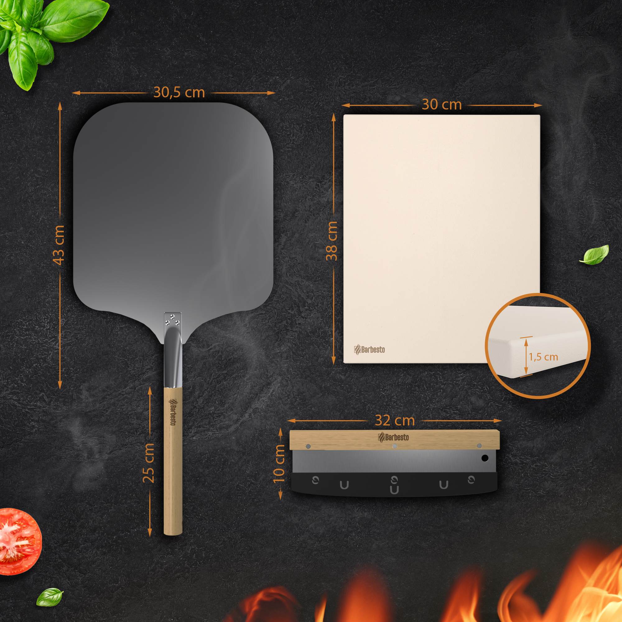 Set di pietre per pizza
