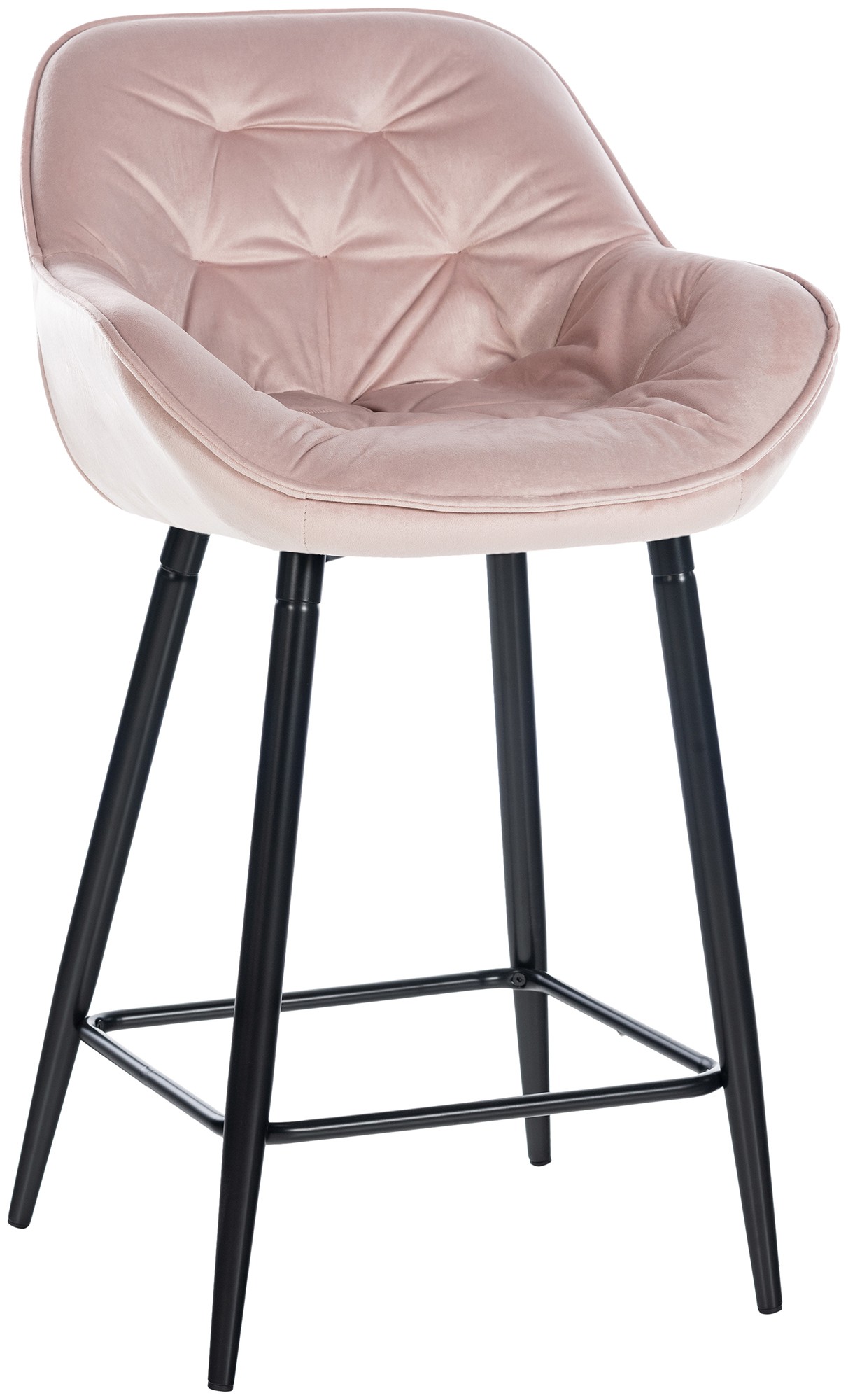 Sgabello da bar Gibson in velluto altezza seduta 76 cm