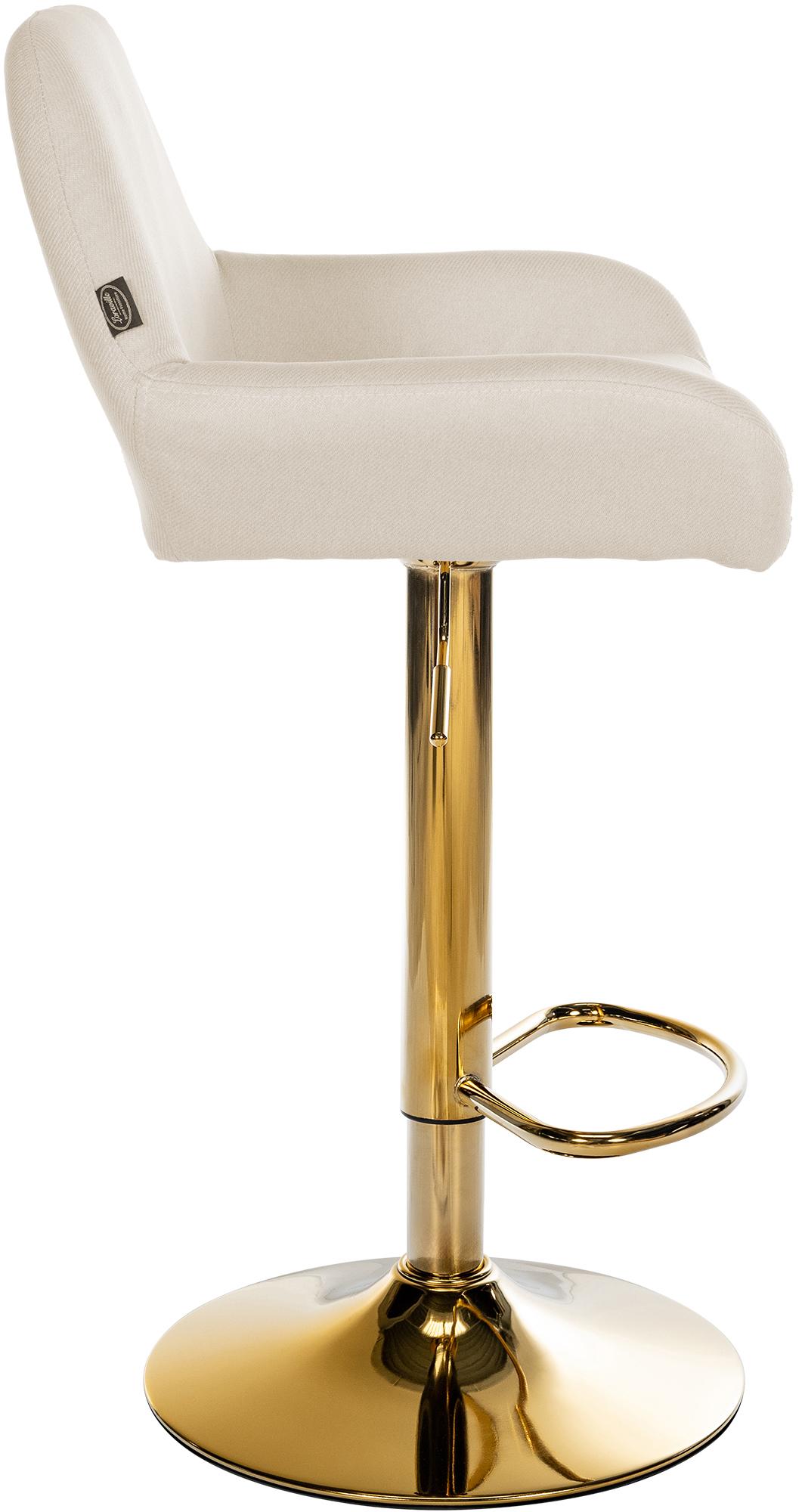 Set di 2 sgabelli da bar in tessuto Braga Gold