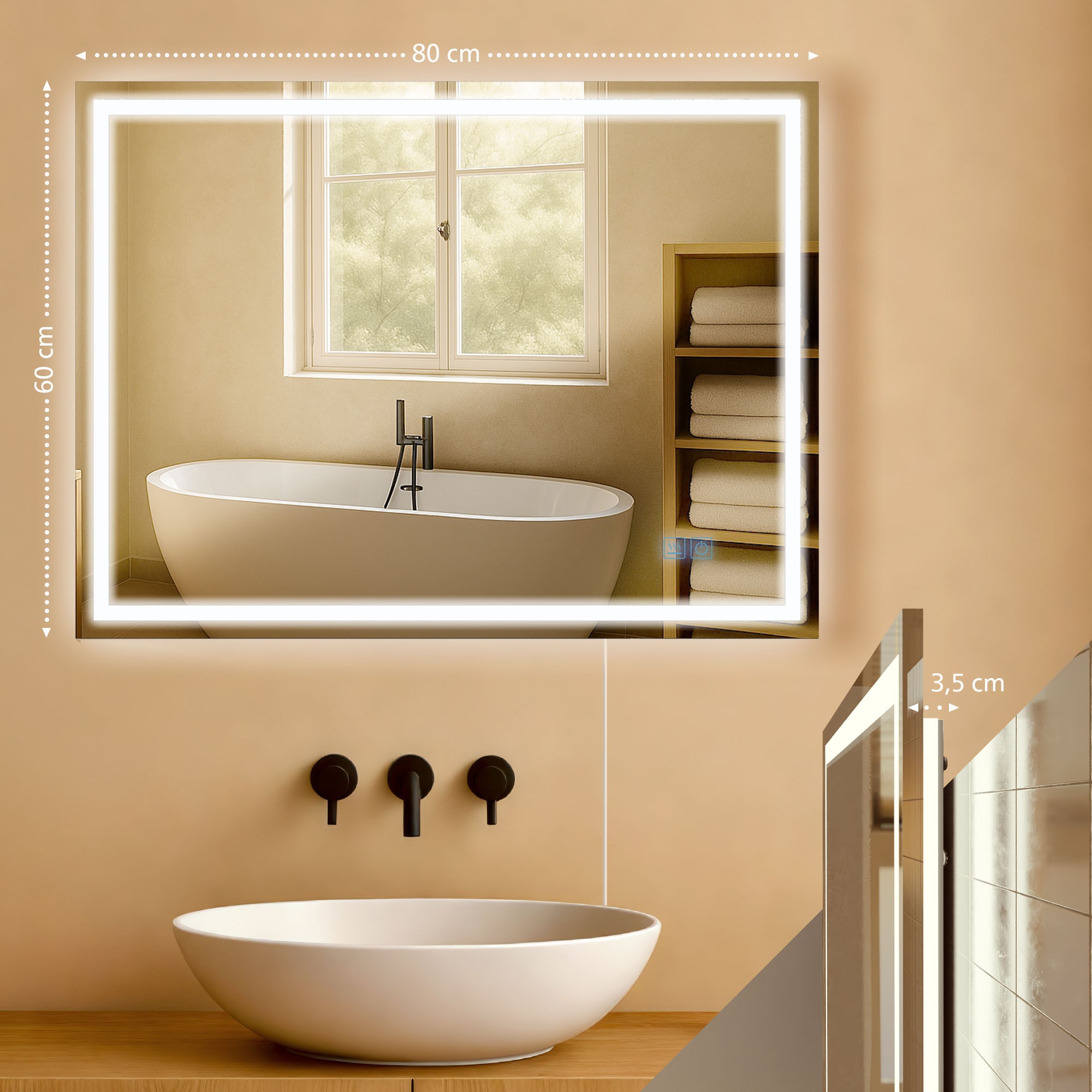 Specchio da bagno Jaffrey