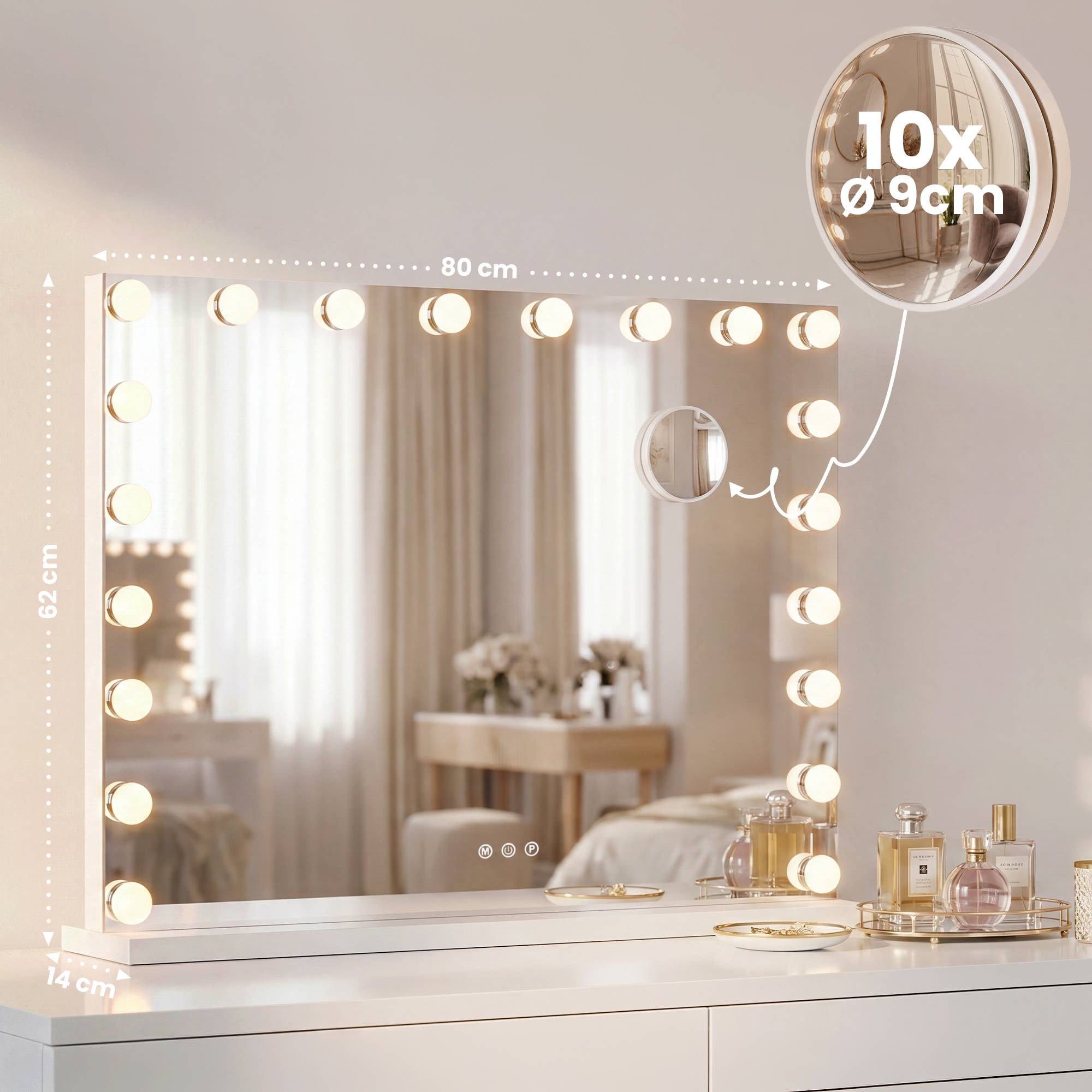 Specchio Trucco Norlina con Bluetooth