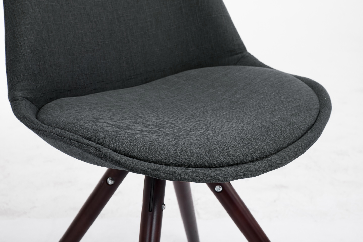 Sedia Toulouse in stoffa gambe tonde