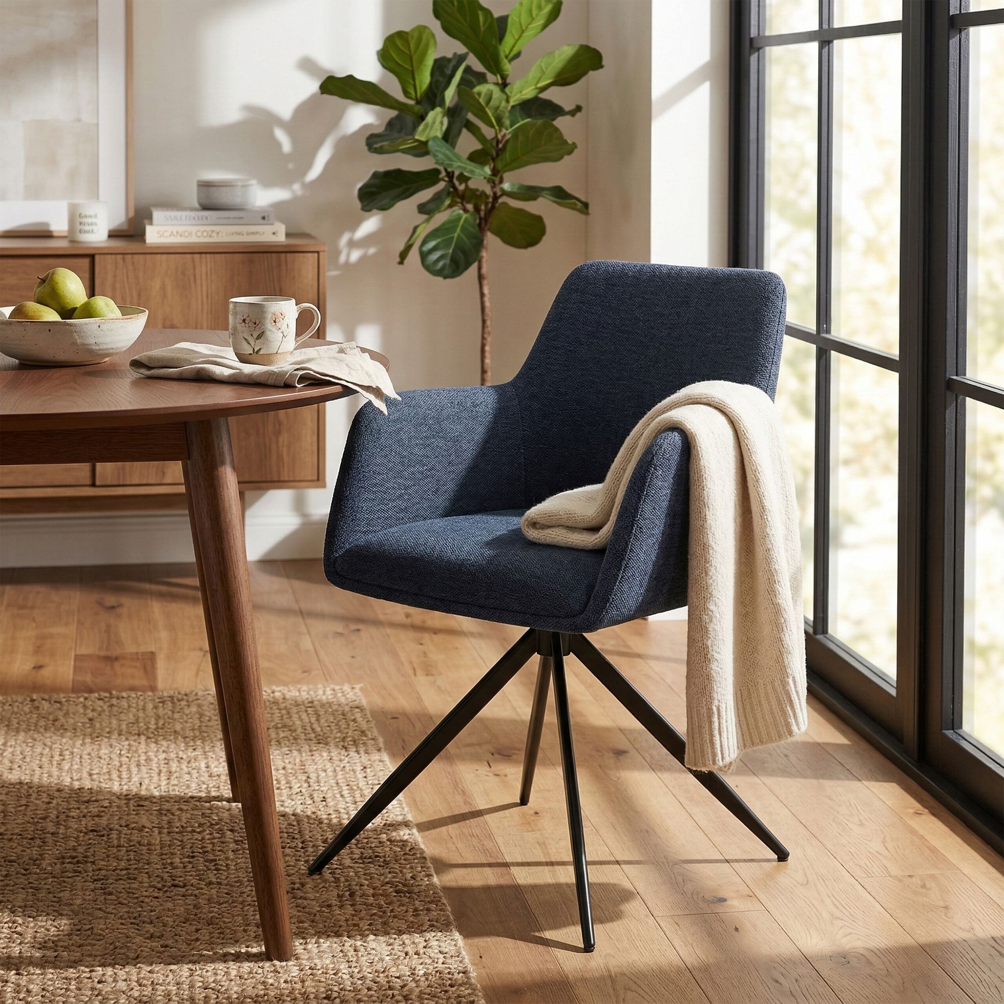 Set da 2 sedie da pranzo Olema in tessuto