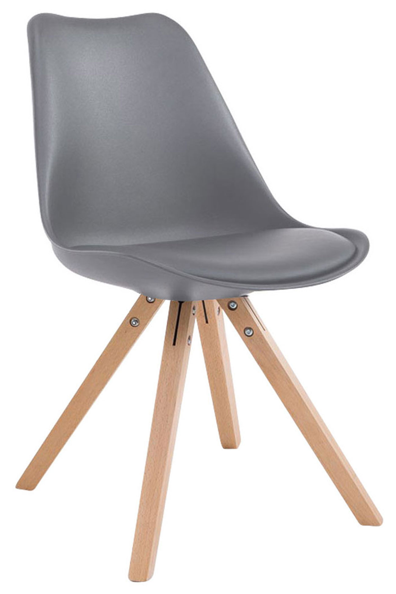 Sedia Toulouse in similpelle gambe quadrate