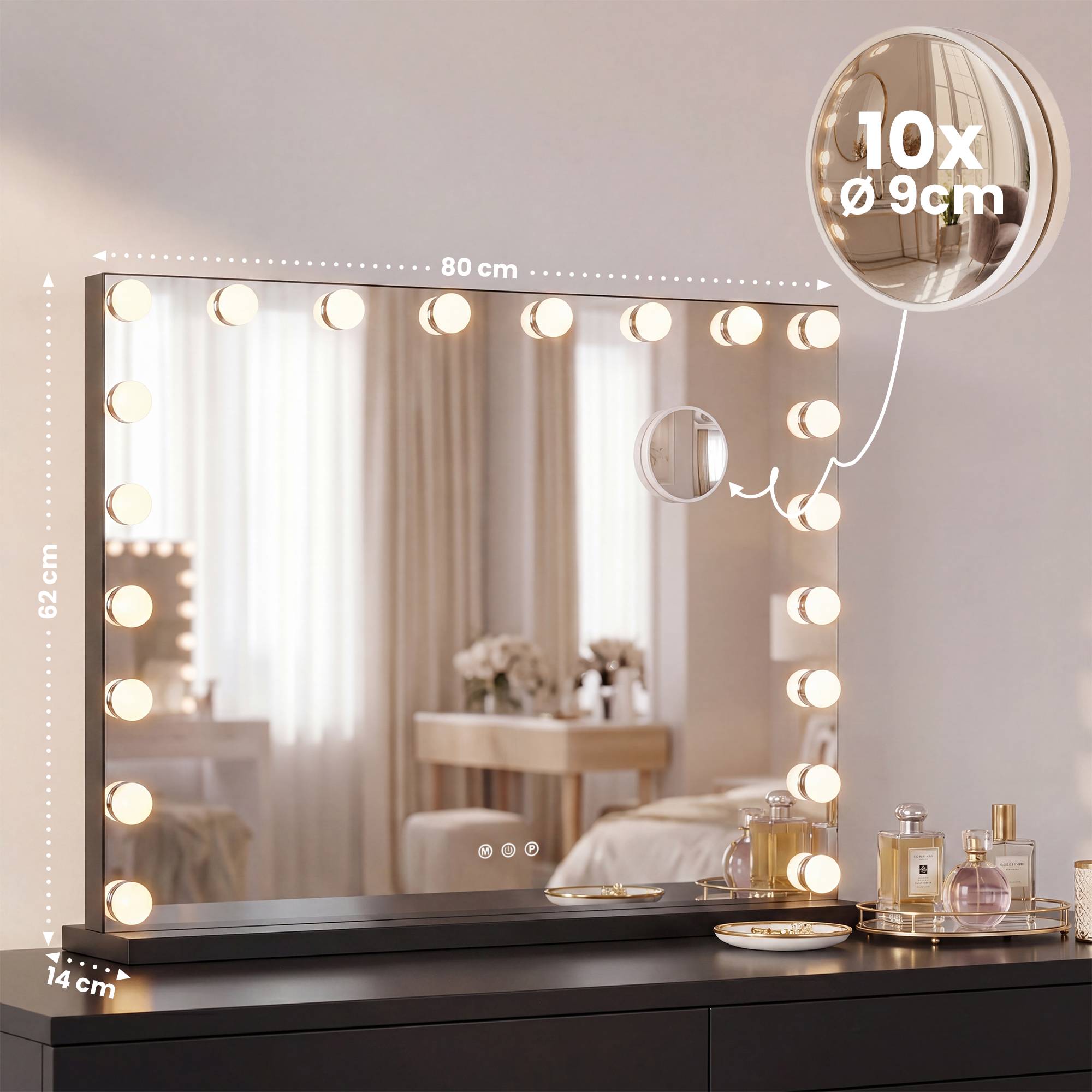 Specchio Trucco Norlina con Bluetooth