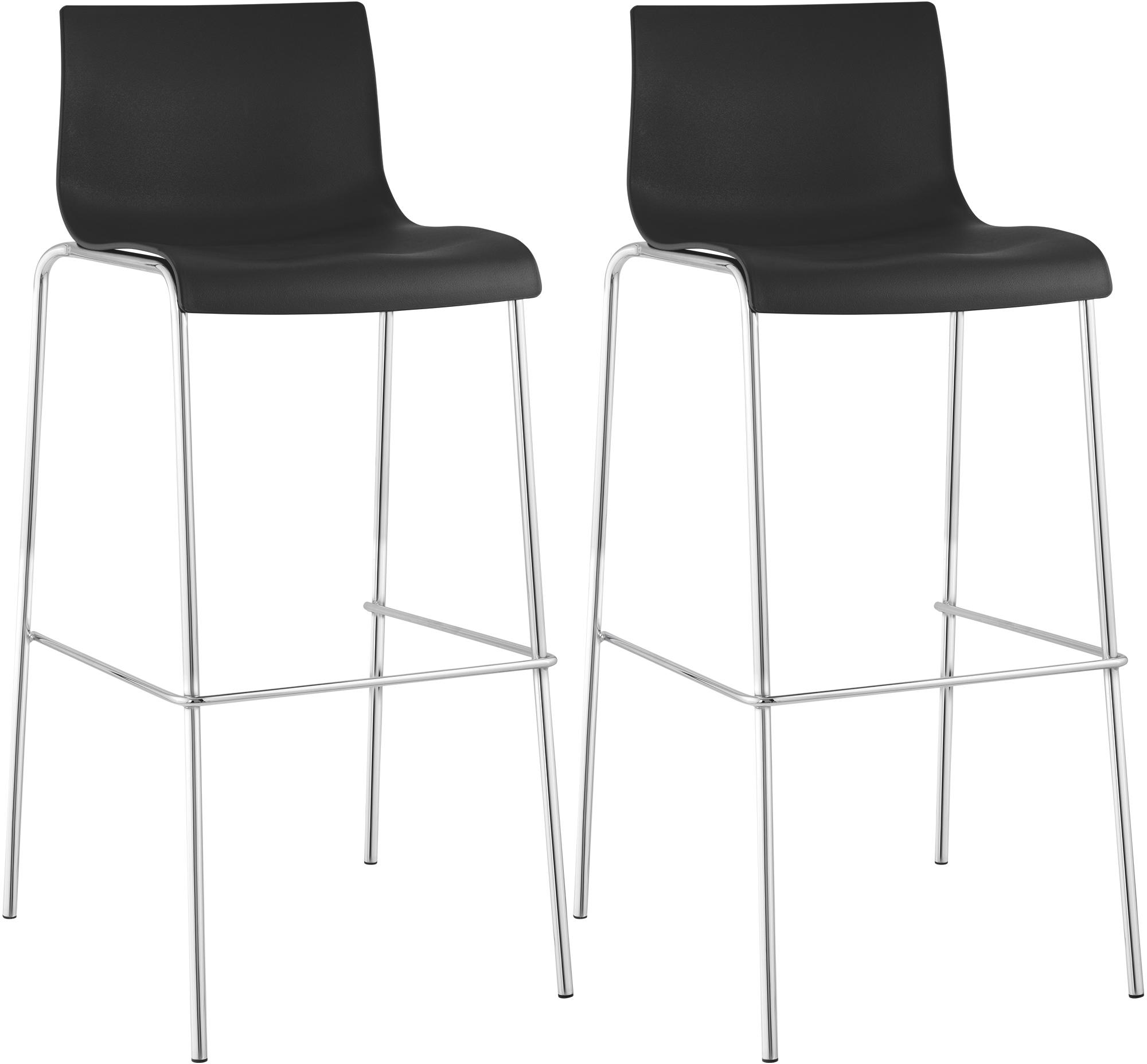 Set di 2 sgabelli da bar Hover in plastica con base a 4 gambe