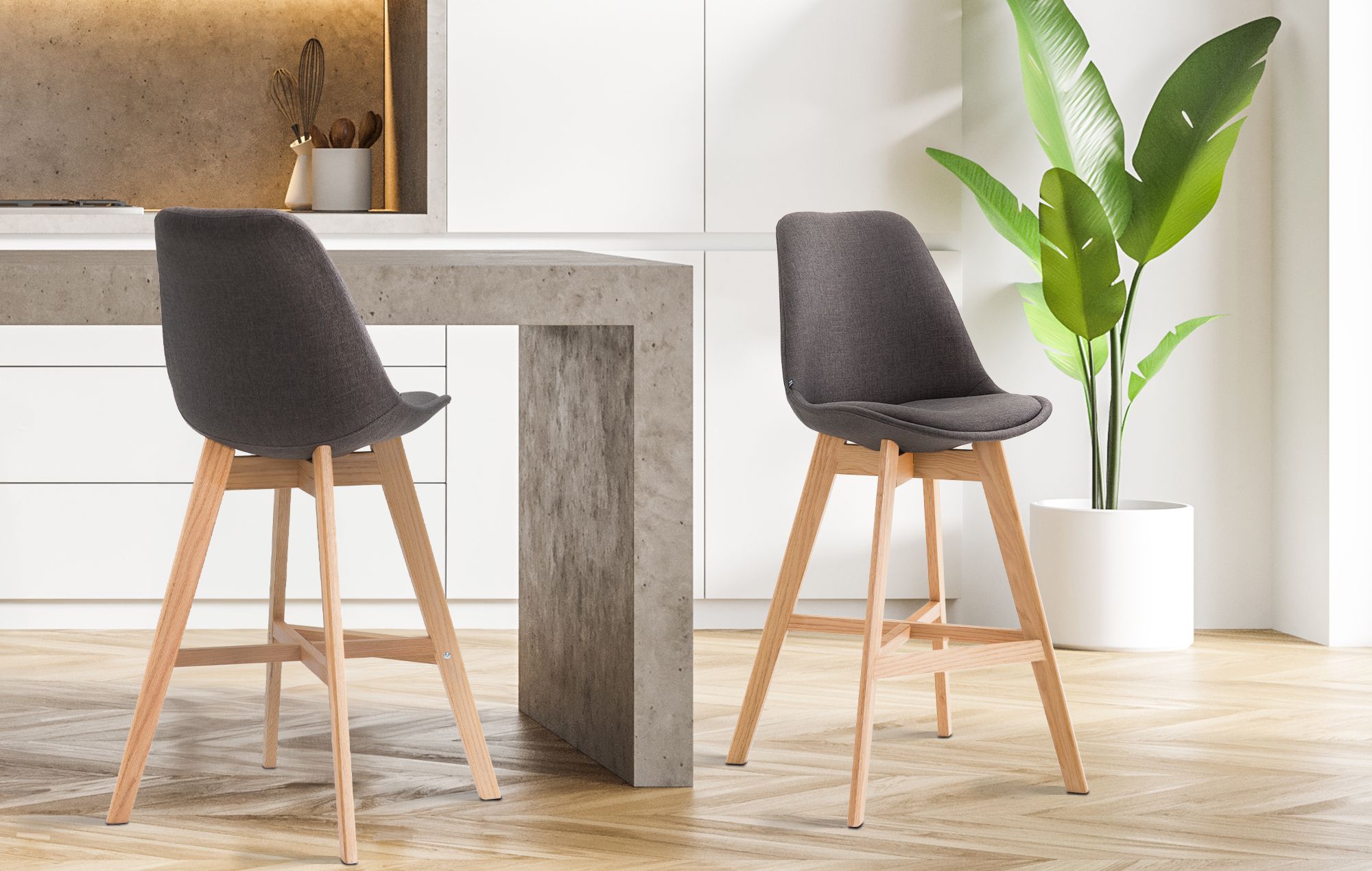 2 Sgabelli Design CANNES in Tessuto