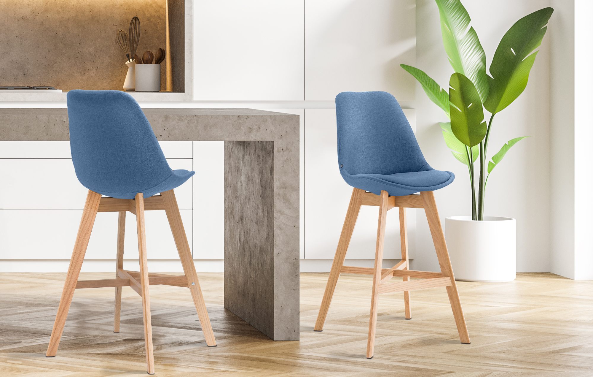 2 Sgabelli Design CANNES in Tessuto