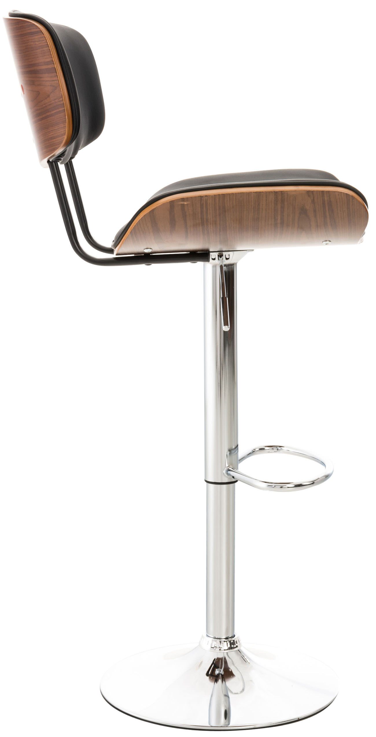 Coppia Sgabelli Design Rétro Sarnia In Legno E Similpelle