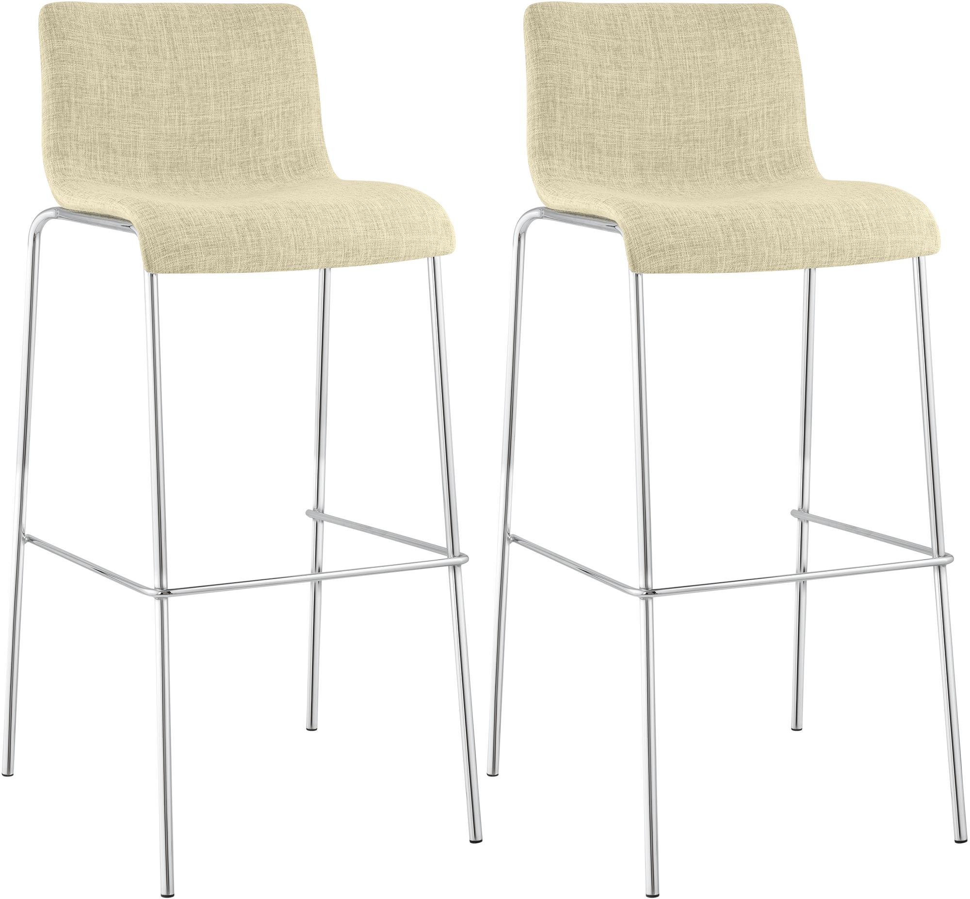 Set da 2 sgabelli da bar Hover in tessuto con base a 4 gambe