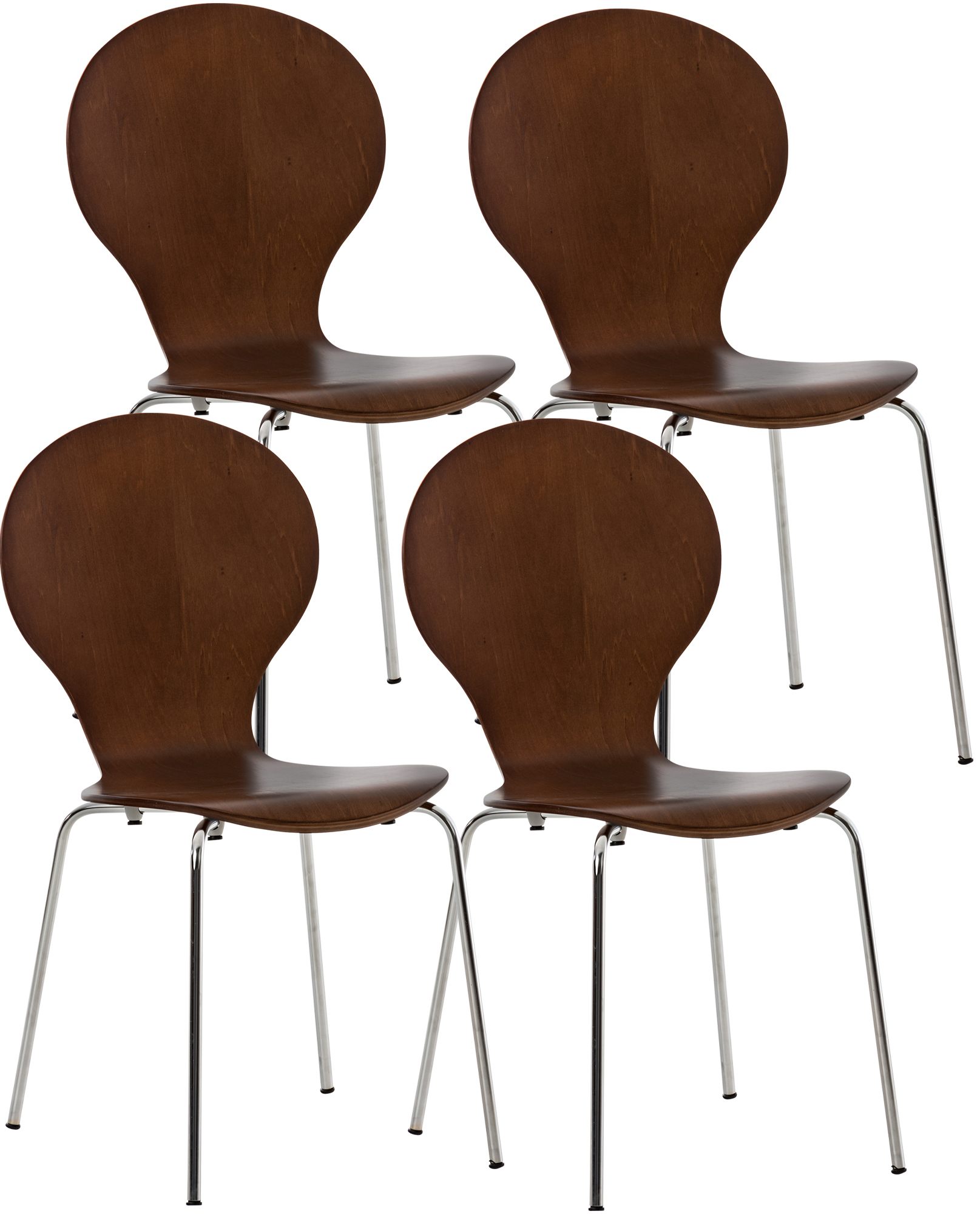 Set 4 Sedie Impilabili Diego in Legno Robusto