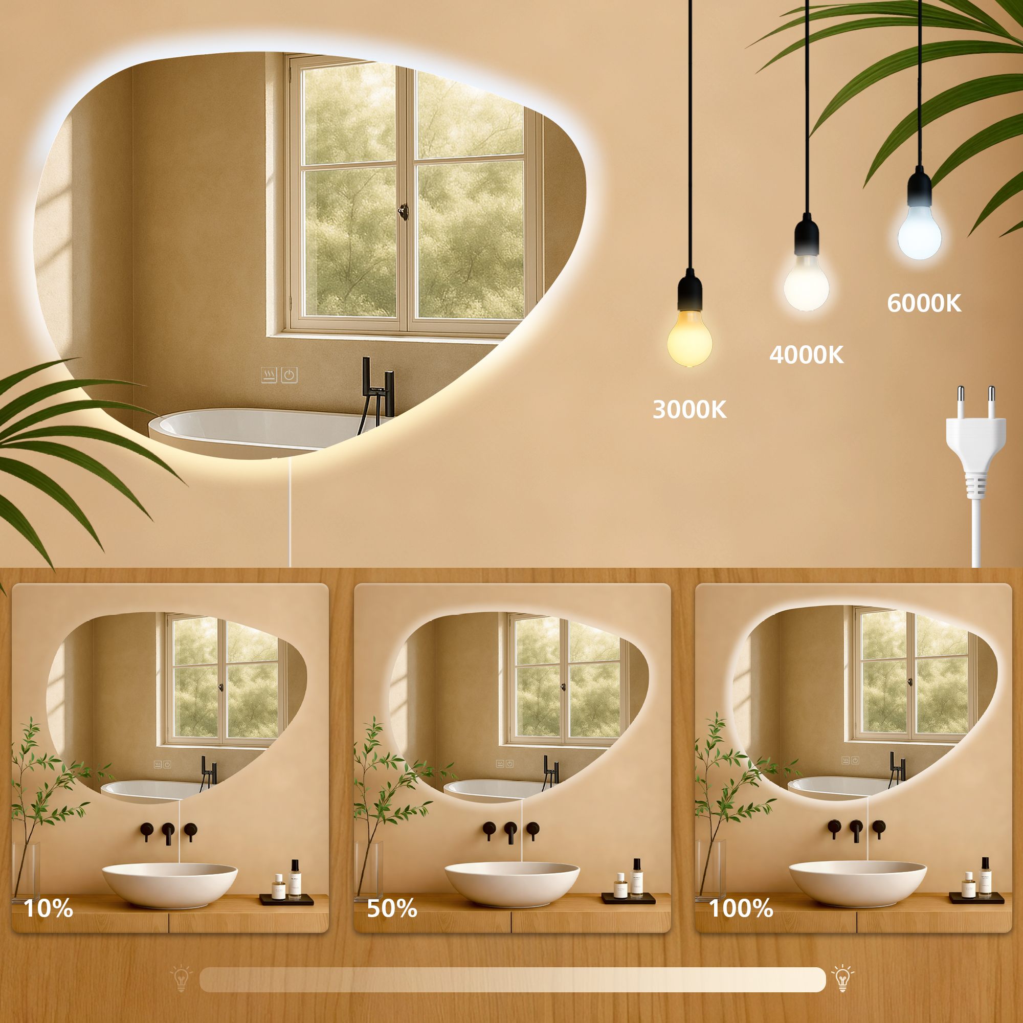 Specchio da bagno Almafie