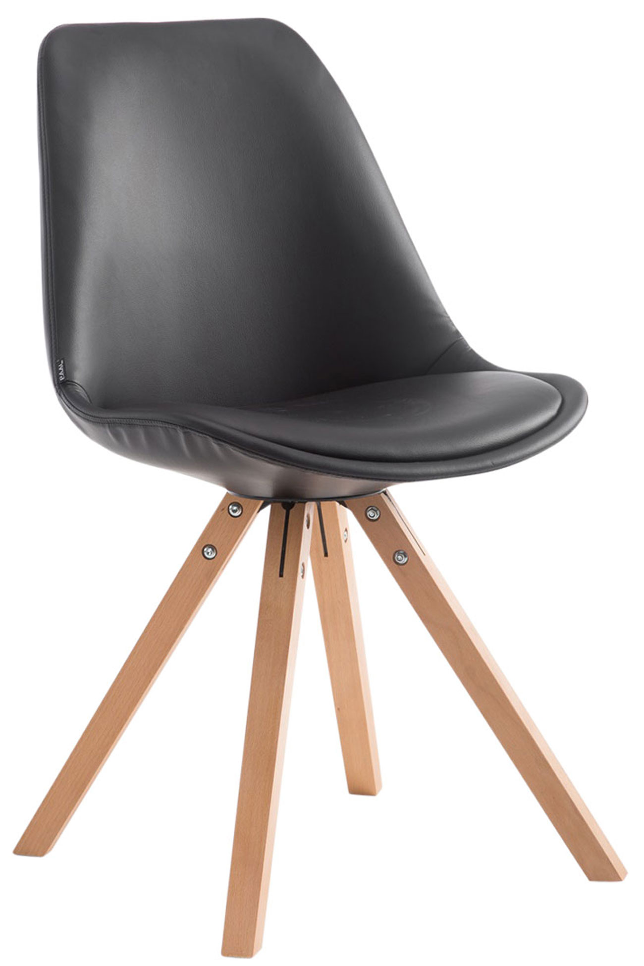 Sedia pranzo Laval in similpelle gambe quadrate