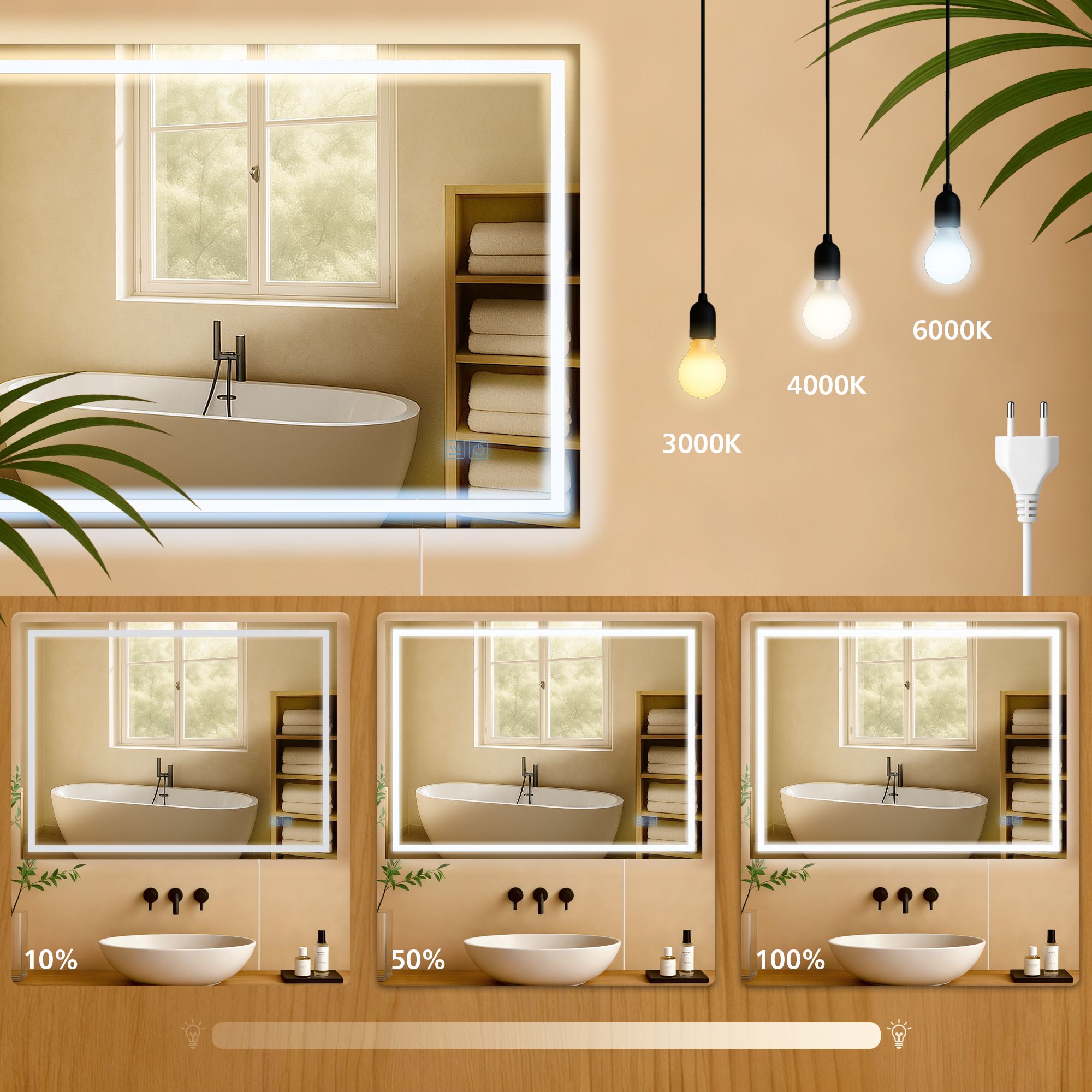 Specchio da bagno Jaffrey