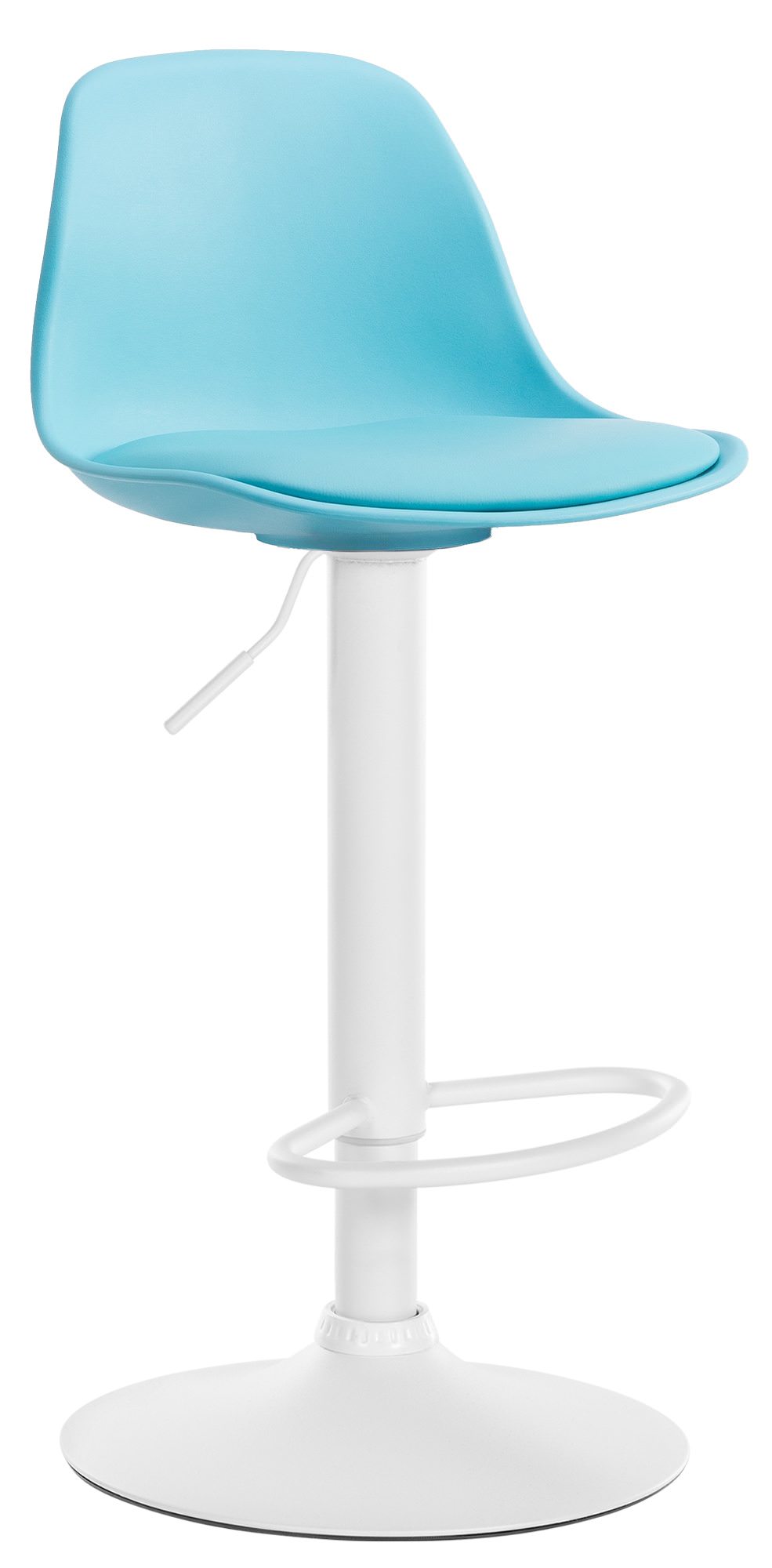 Sgabello di design KIEL in polipropilene e similpelle