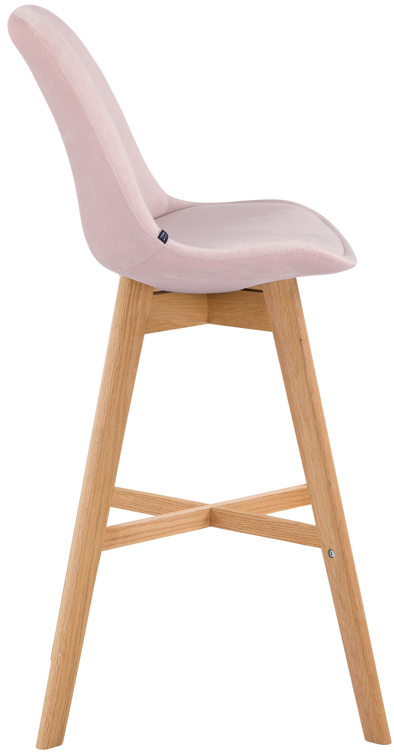 Set 2 Sgabelli Cucina Cannes In Velluto E Legno