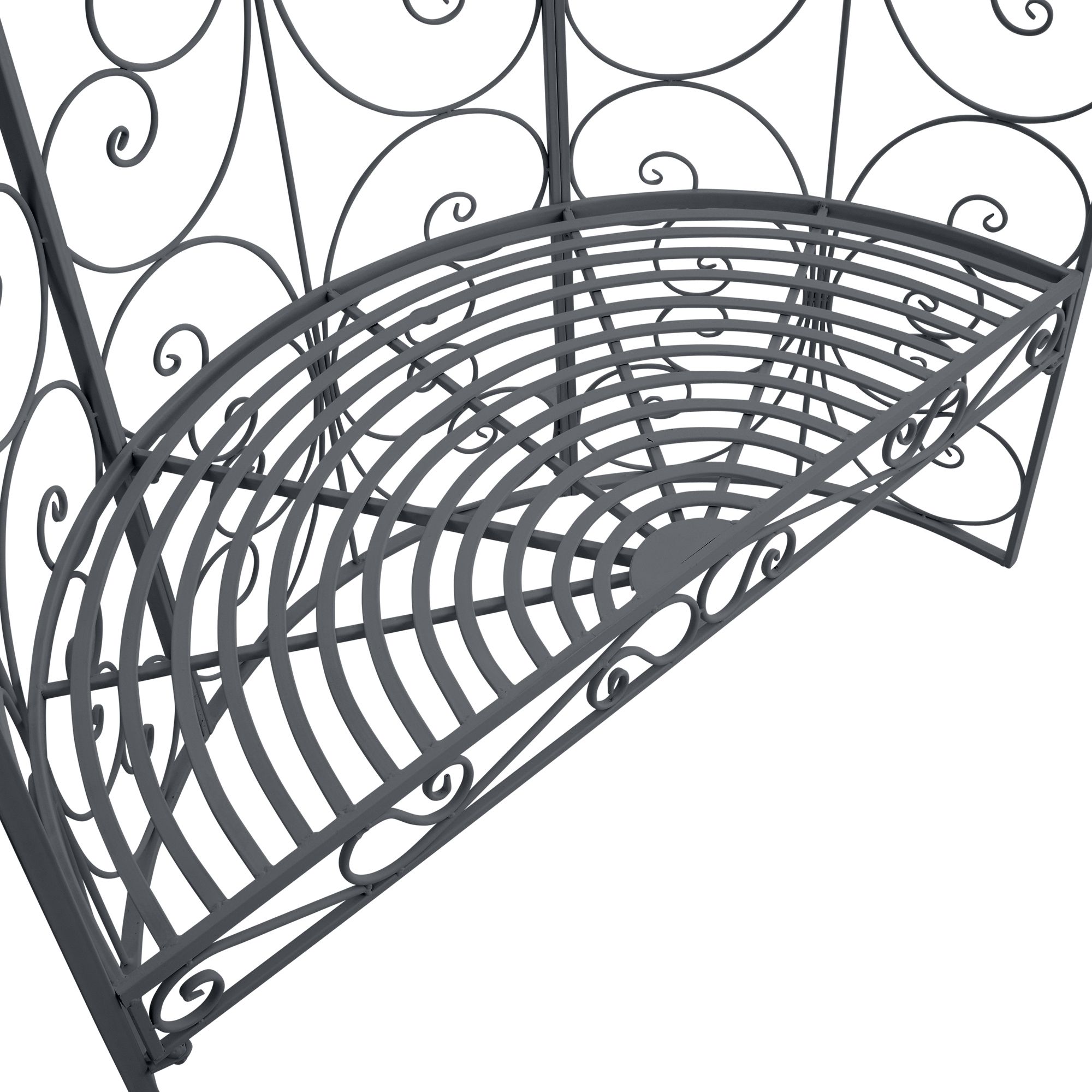 Gazebo semicircolare Rosie con panca