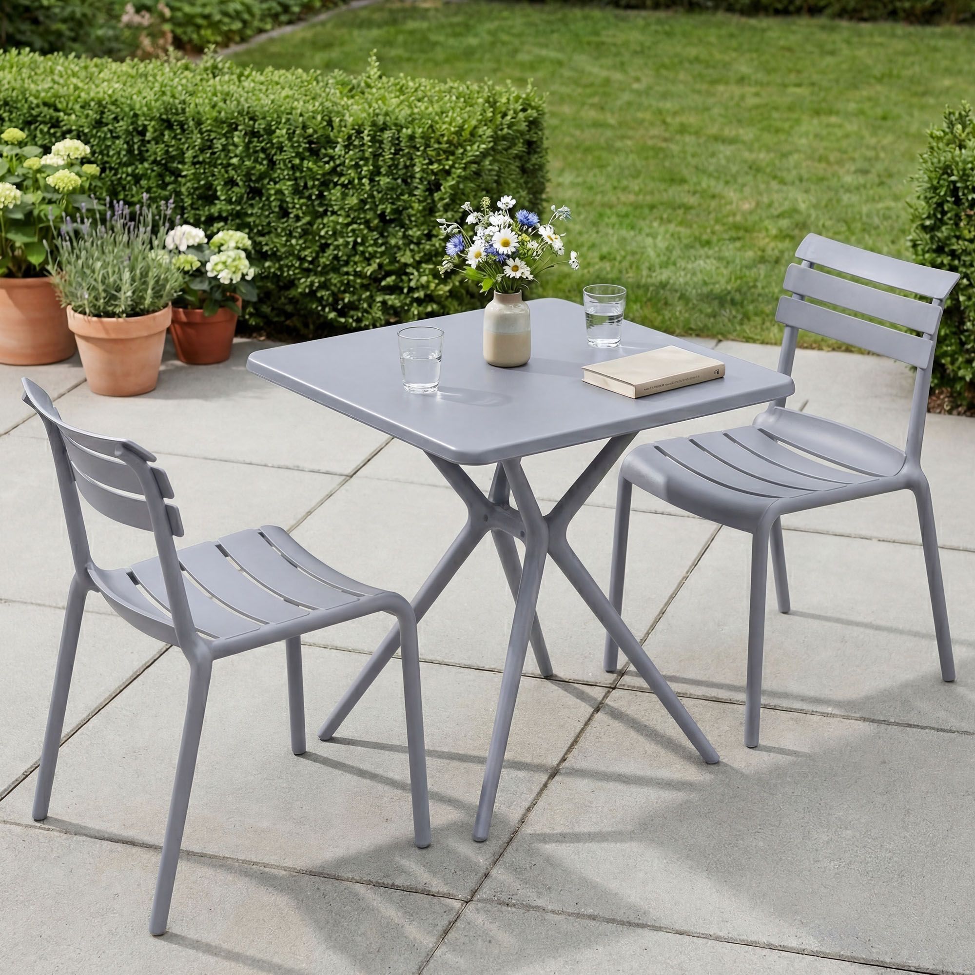 Set Mobili da Giardino Vela con 2 Sedie