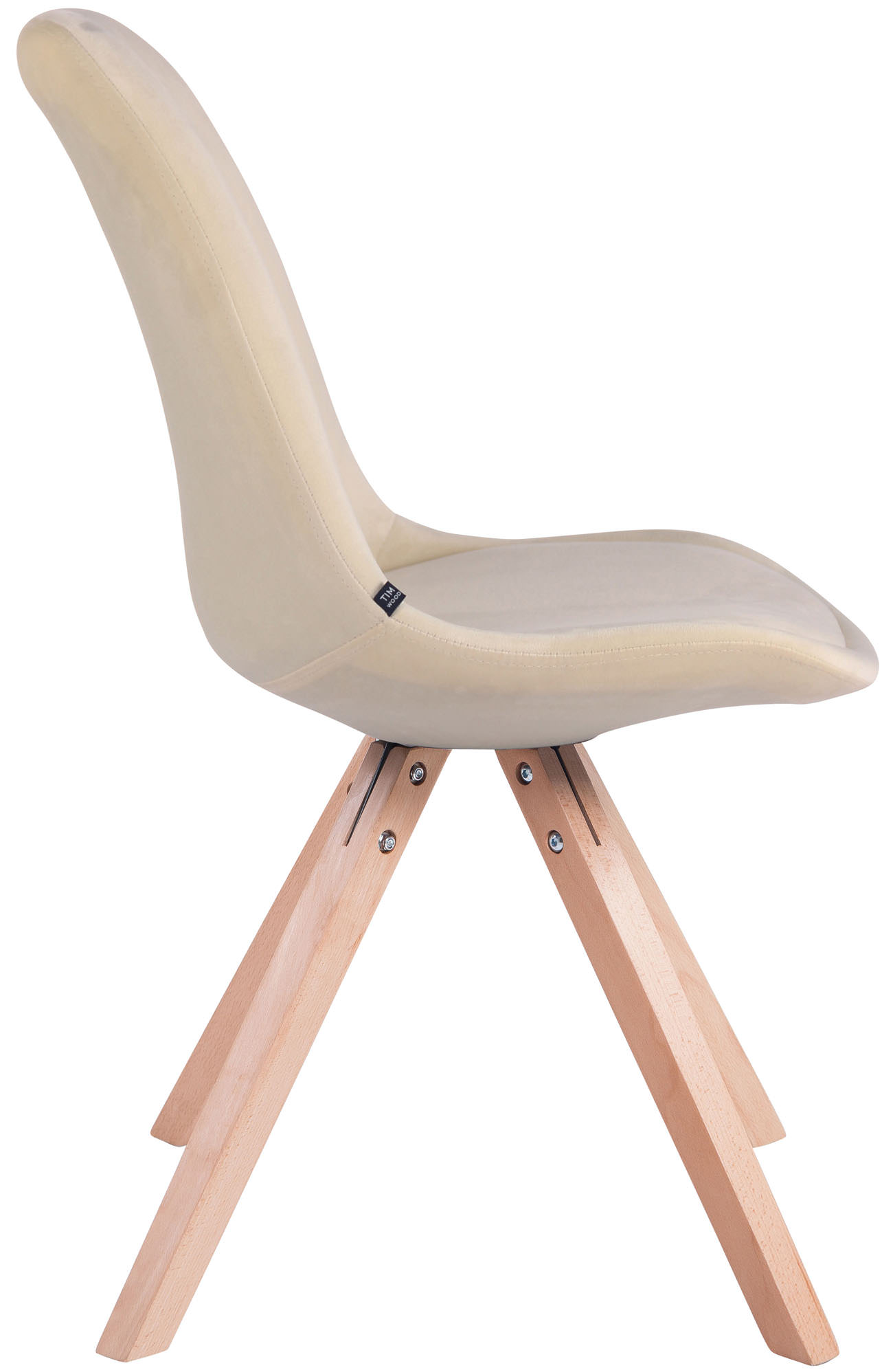 Sedia Toulouse in velluto gambe quadrate