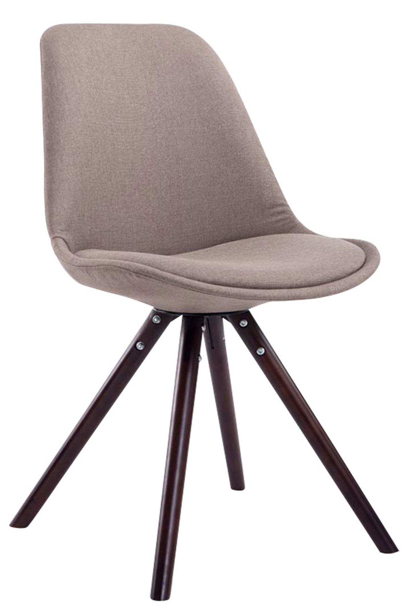 Sedia Toulouse in stoffa gambe tonde