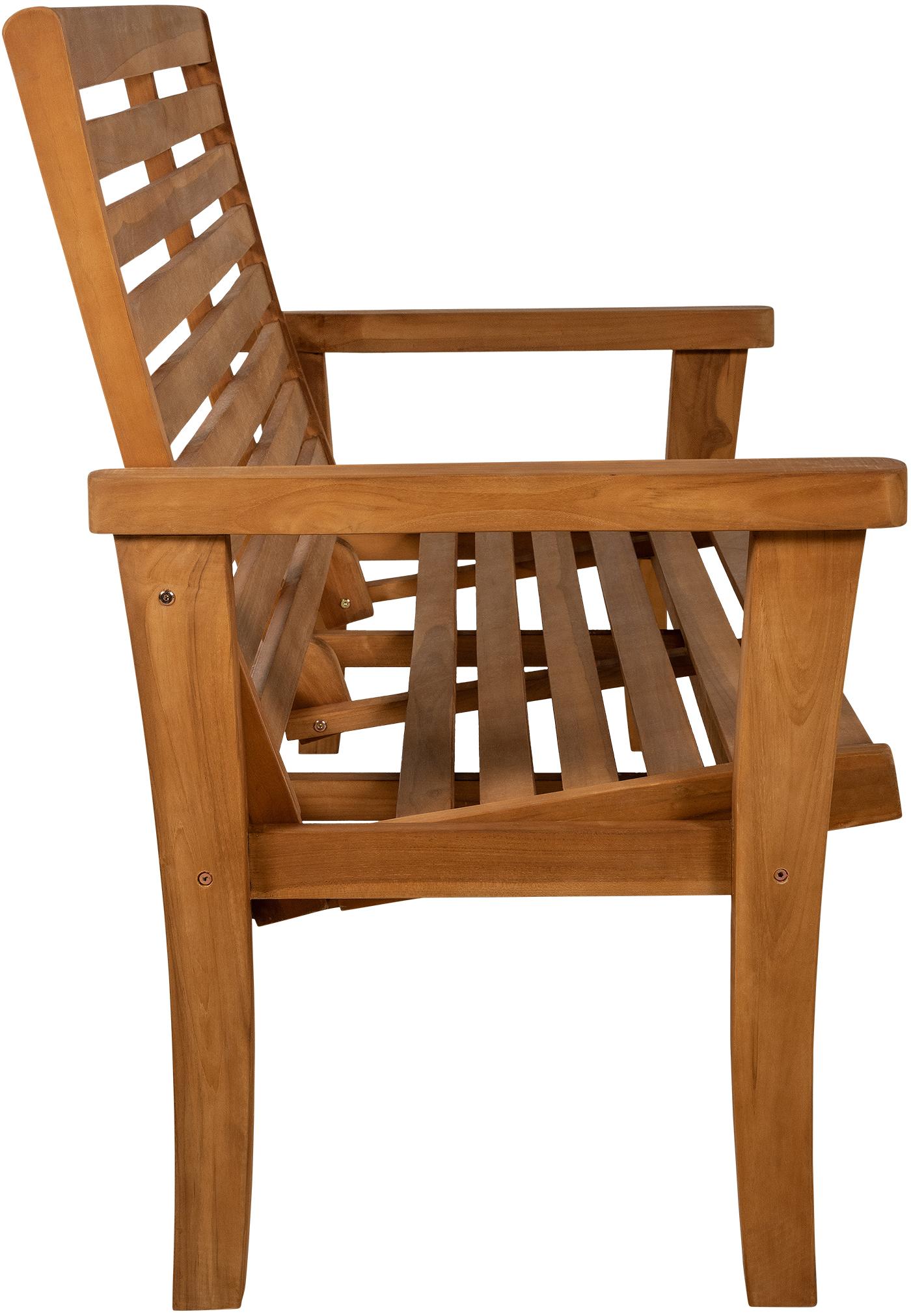 Panca in teak Nicosia con schienale reclinabile