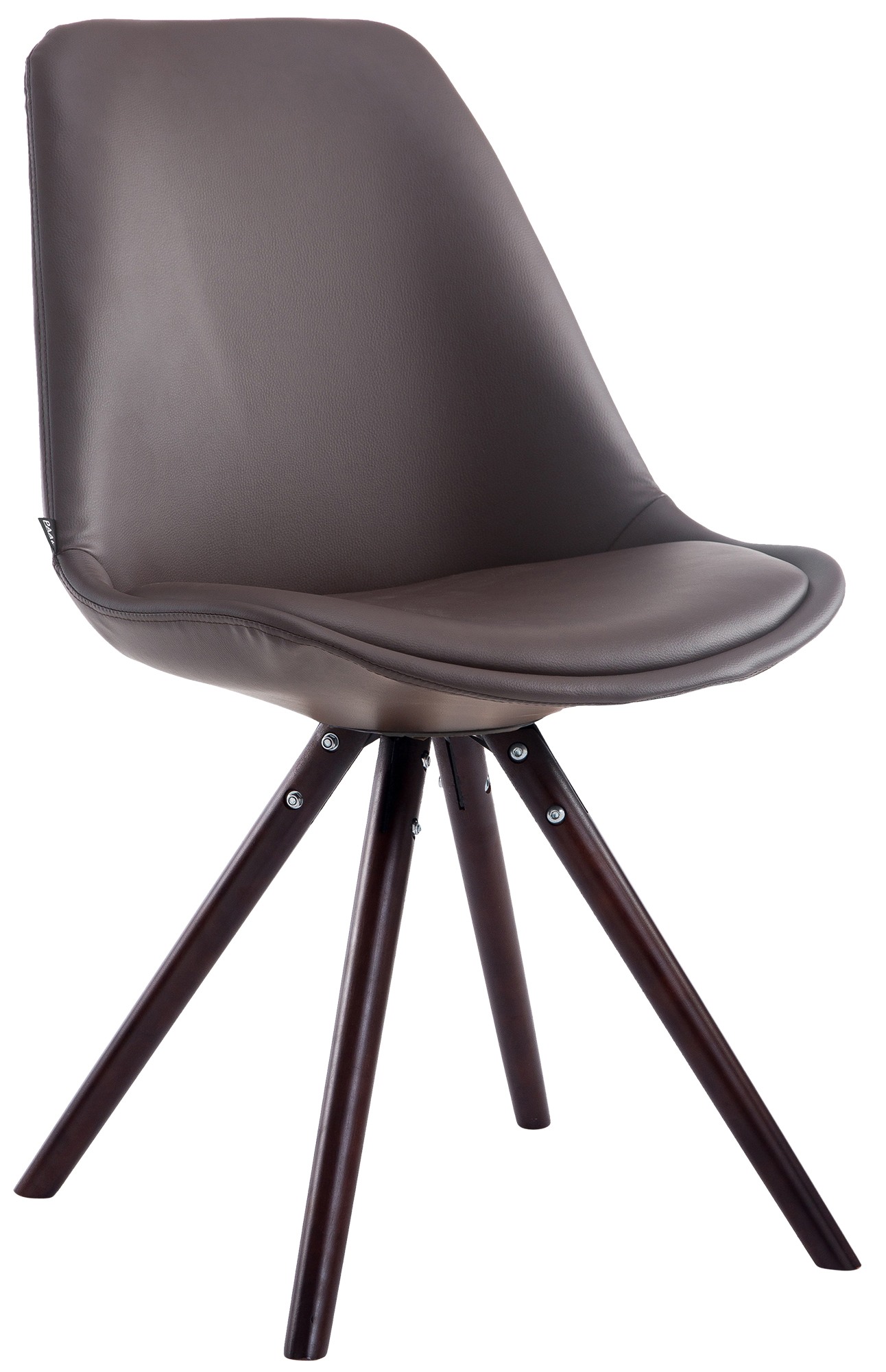 Sedia visitatore Laval in similpelle gambe tonde