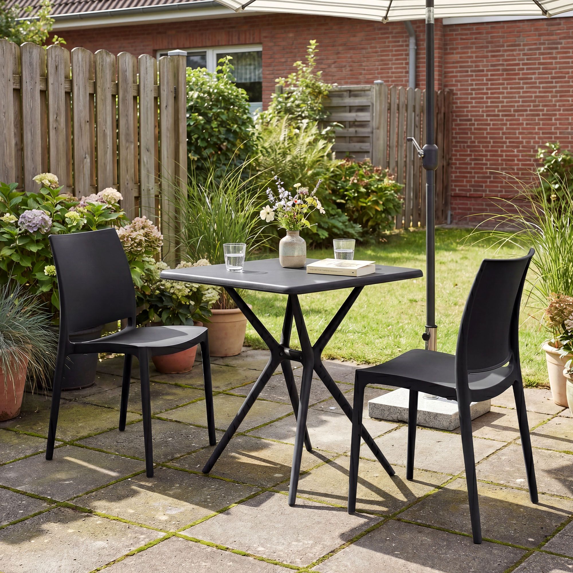 Set da giardino Amino con 2 sedie