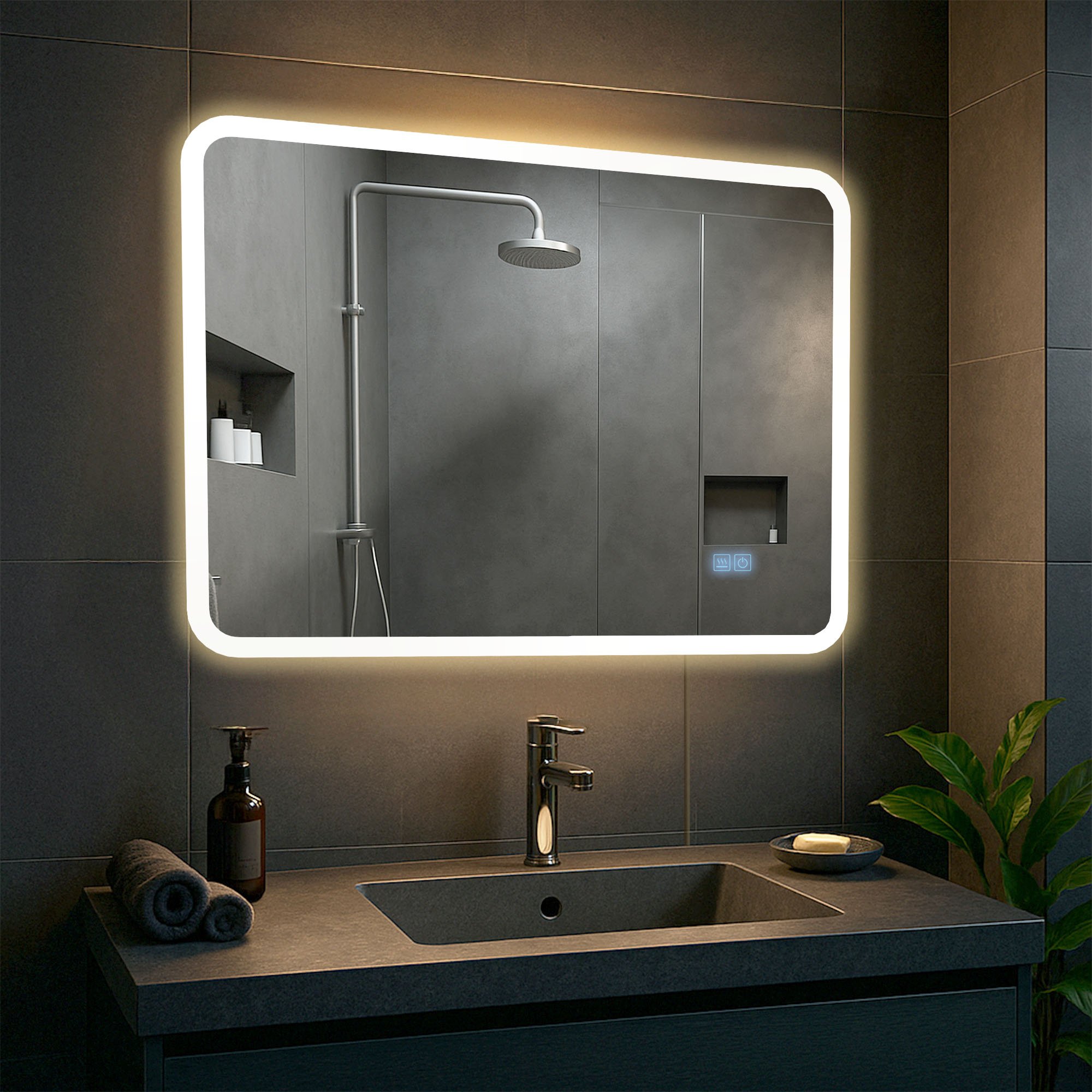 Specchio da bagno Jericho con Bluetooth
