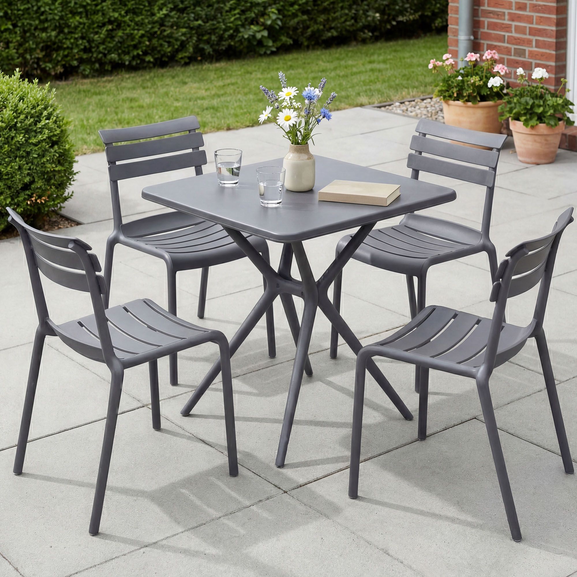 Set da Giardino Vela con 4 Sedie