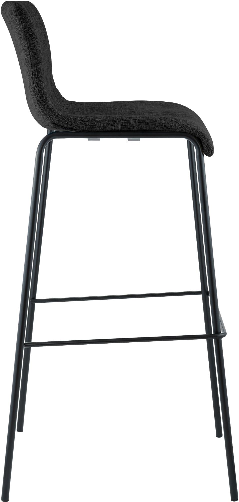 Sgabello da bar Hover in tessuto con base a quattro gambe