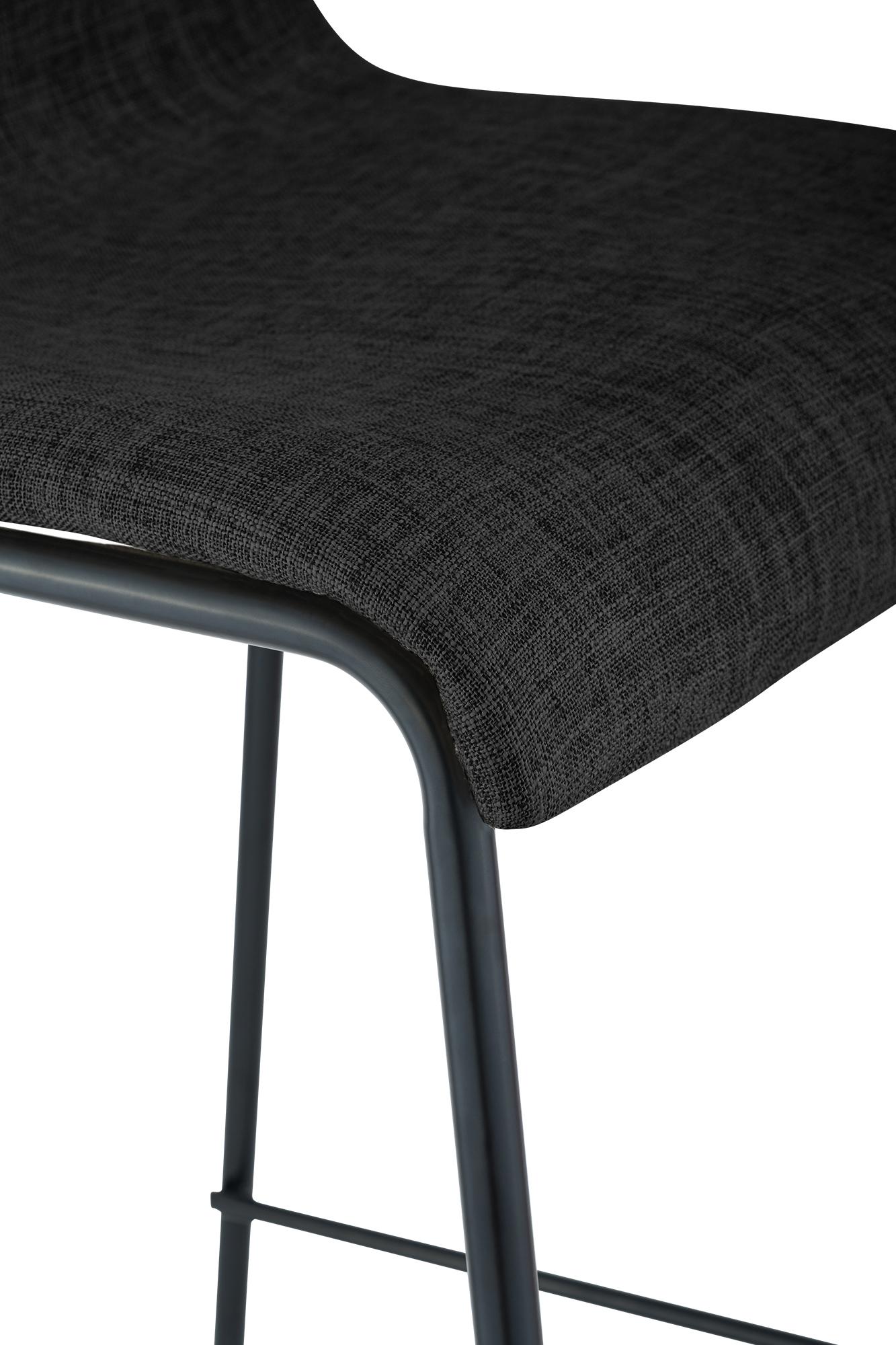 Set da 2 sgabelli da bar Hover in tessuto con base a 4 gambe