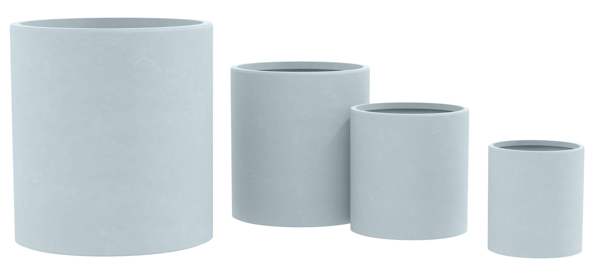 Set di 4 fioriere rotonde 1