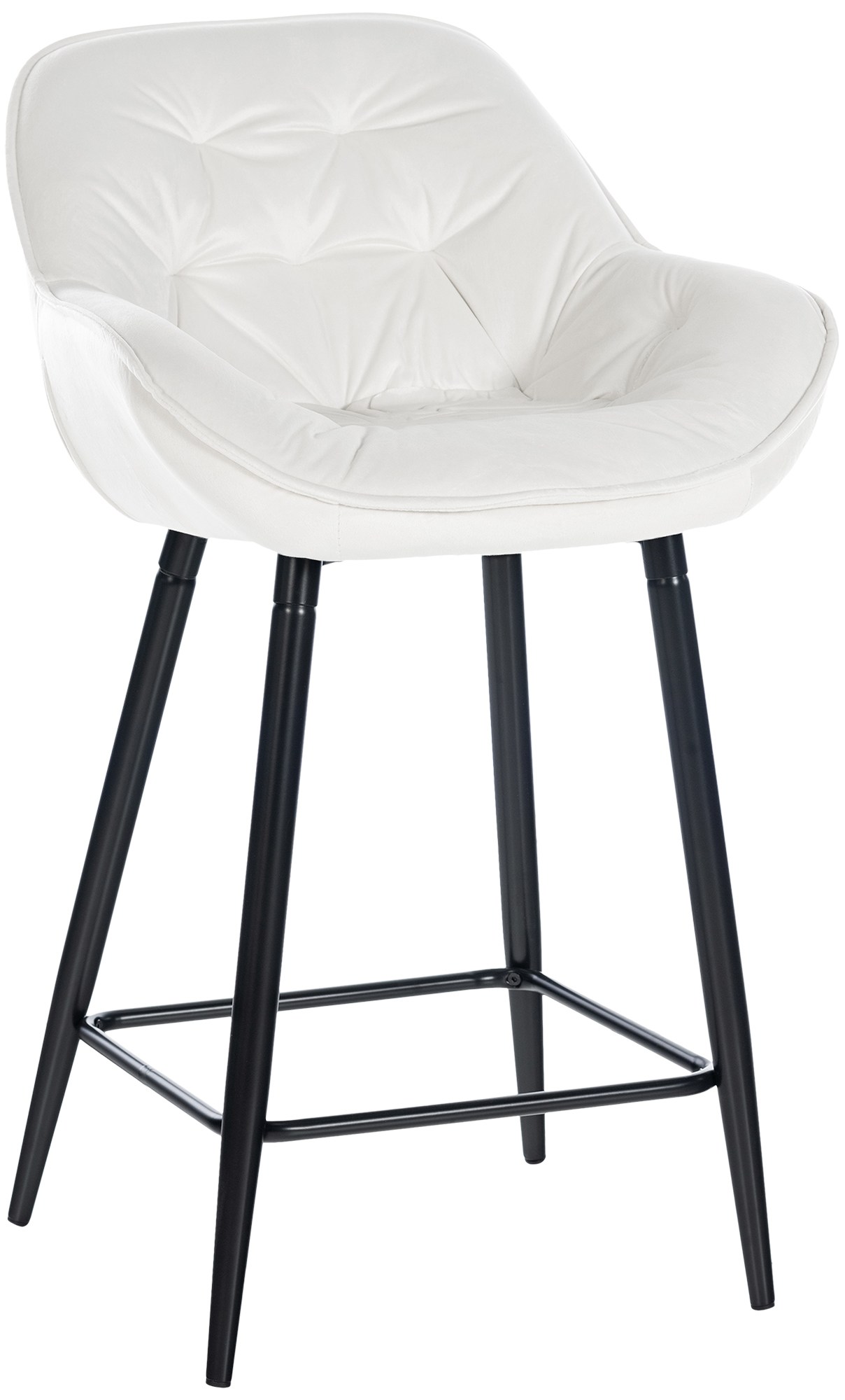 Sgabello da bar Gibson in velluto altezza seduta 76 cm