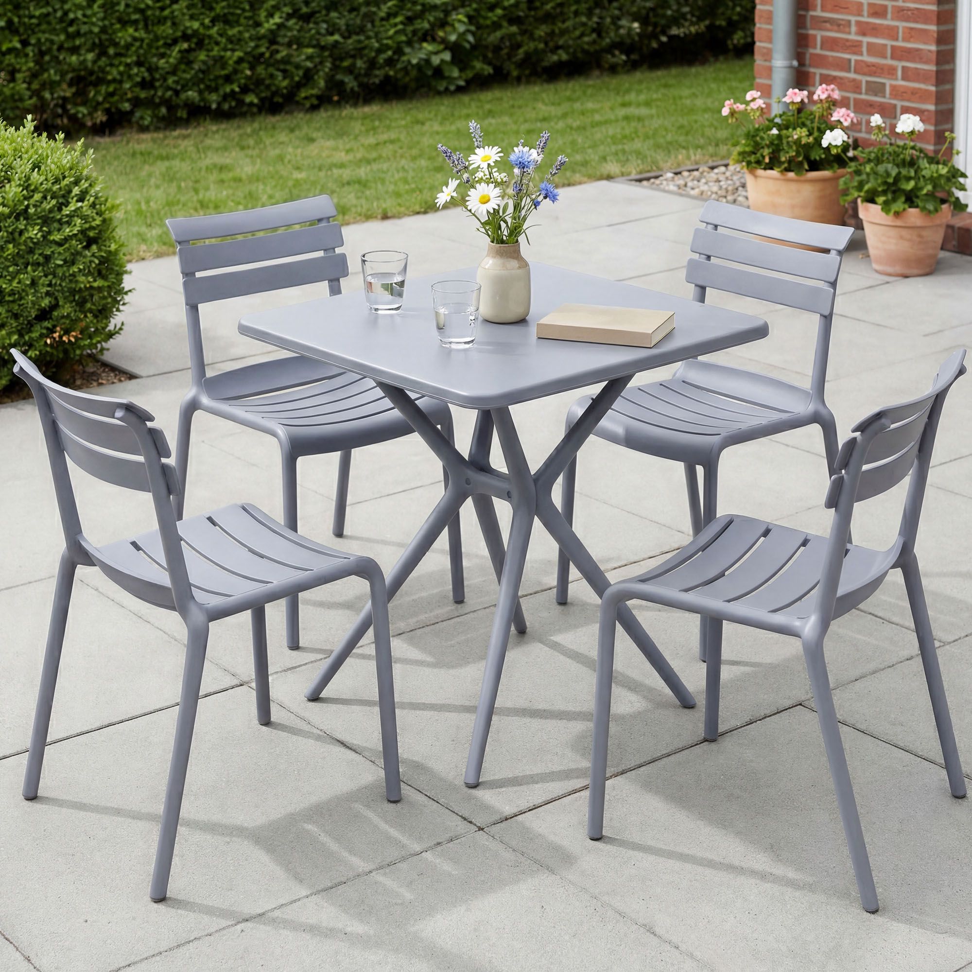 Set da Giardino Vela con 4 Sedie