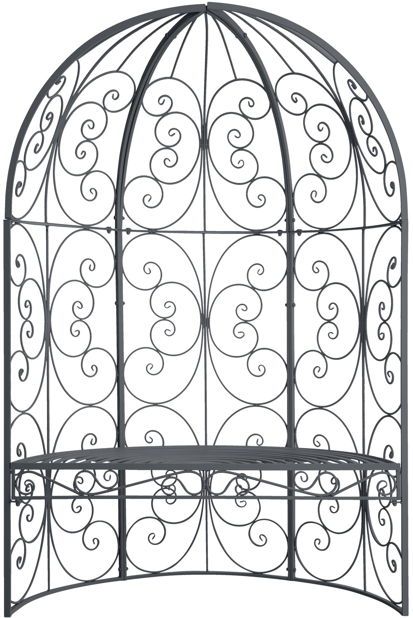 Gazebo semicircolare Rosie con panca