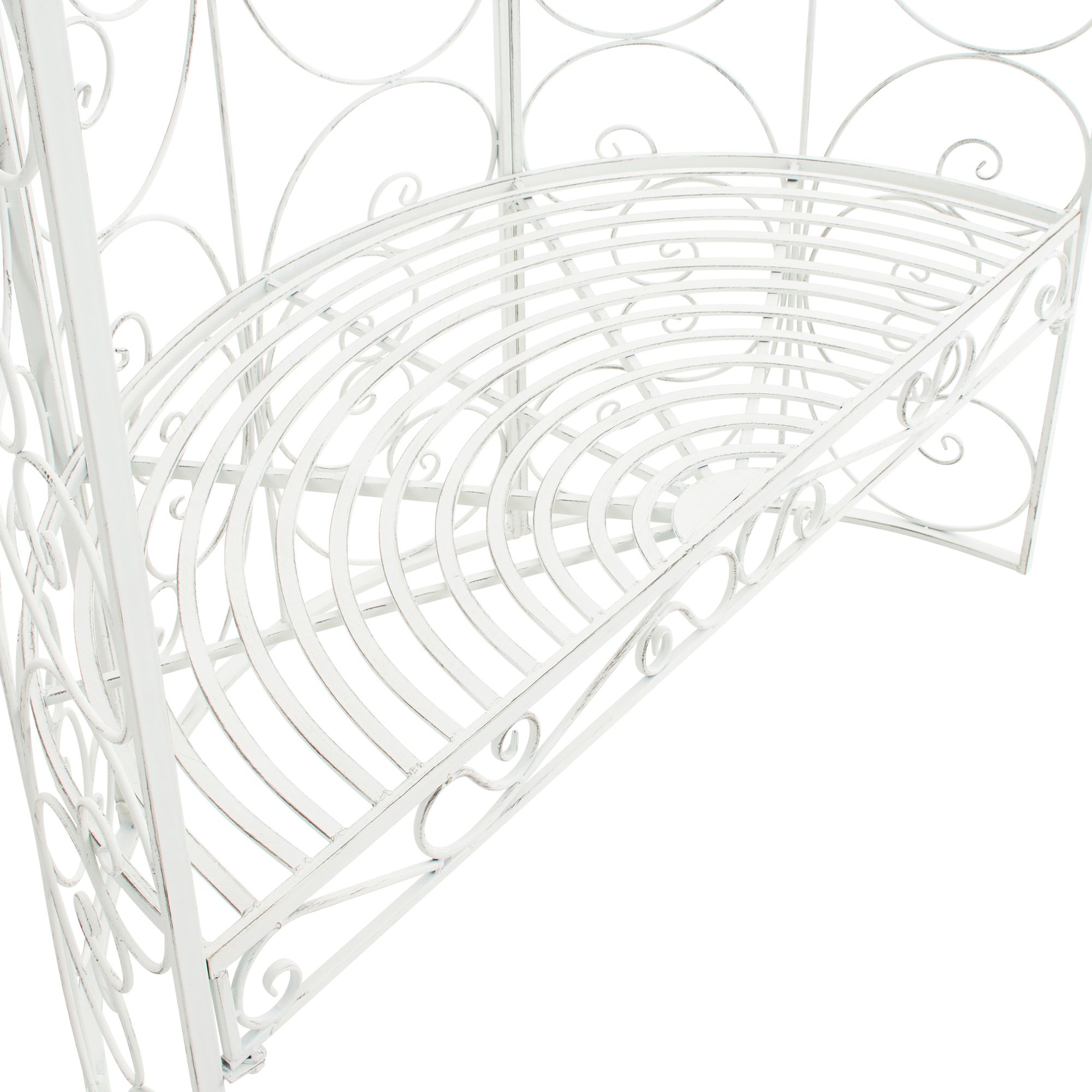 Gazebo semicircolare Rosie con panca