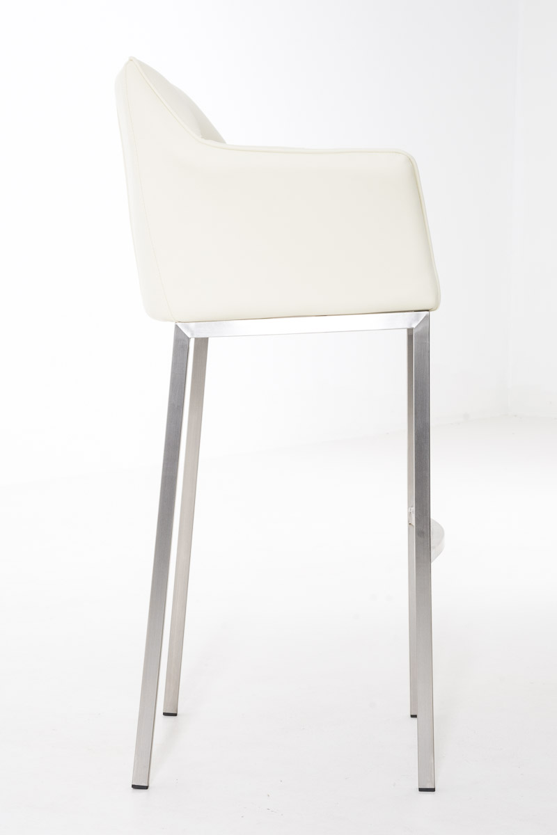 Sgabello da bar Damaso in similpelle con struttura a 4 gambe