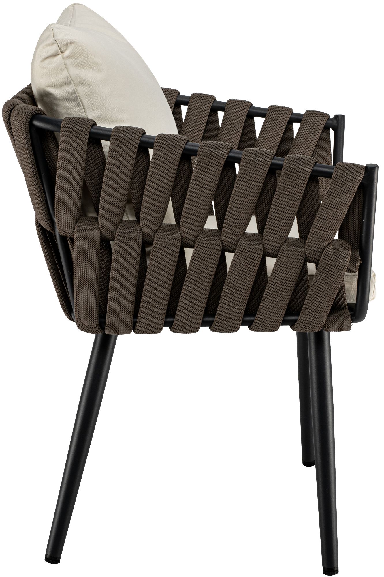 Sedia da giardino Lombardia taupe con cuscino