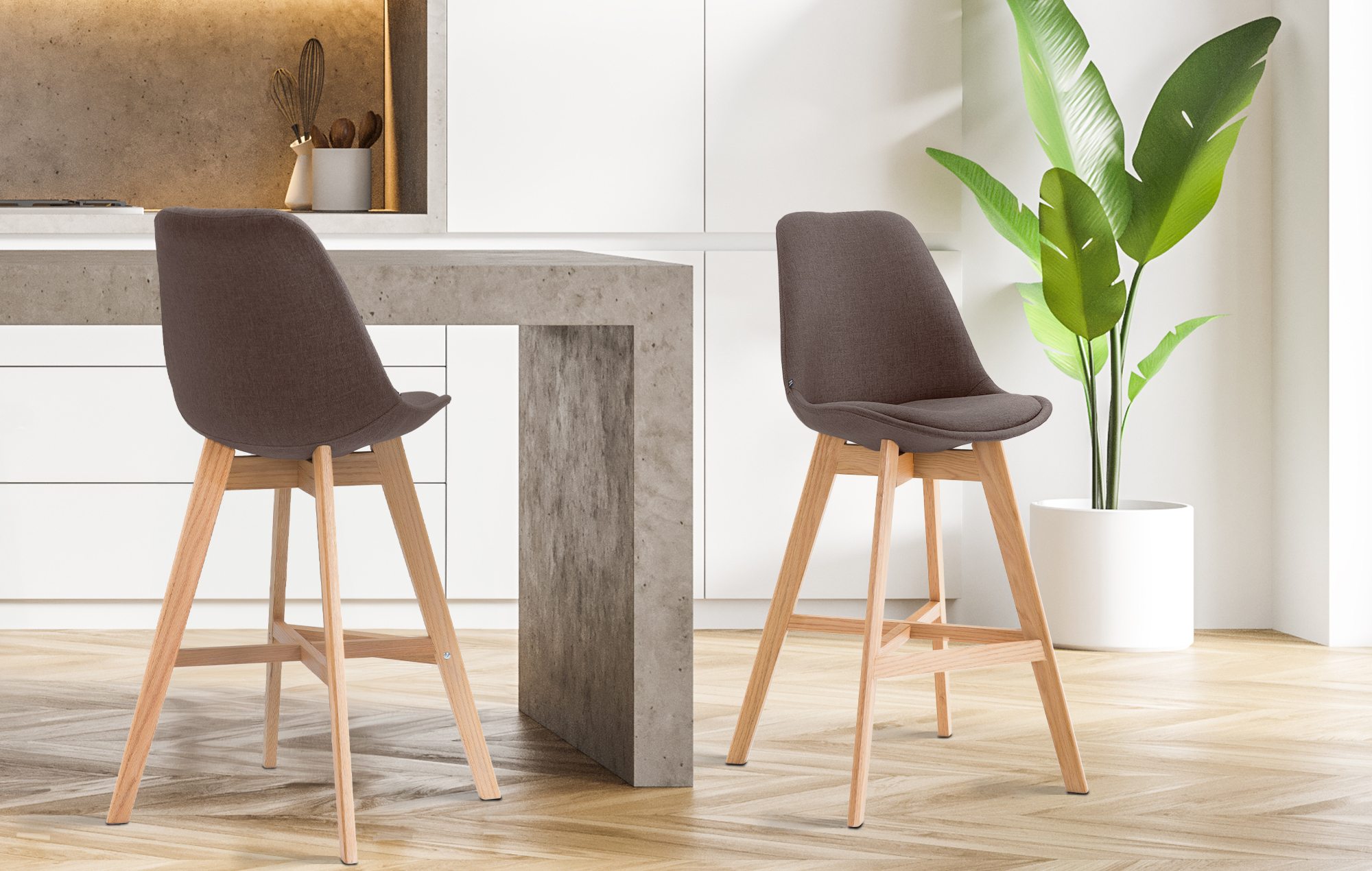 2 Sgabelli Design CANNES in Tessuto