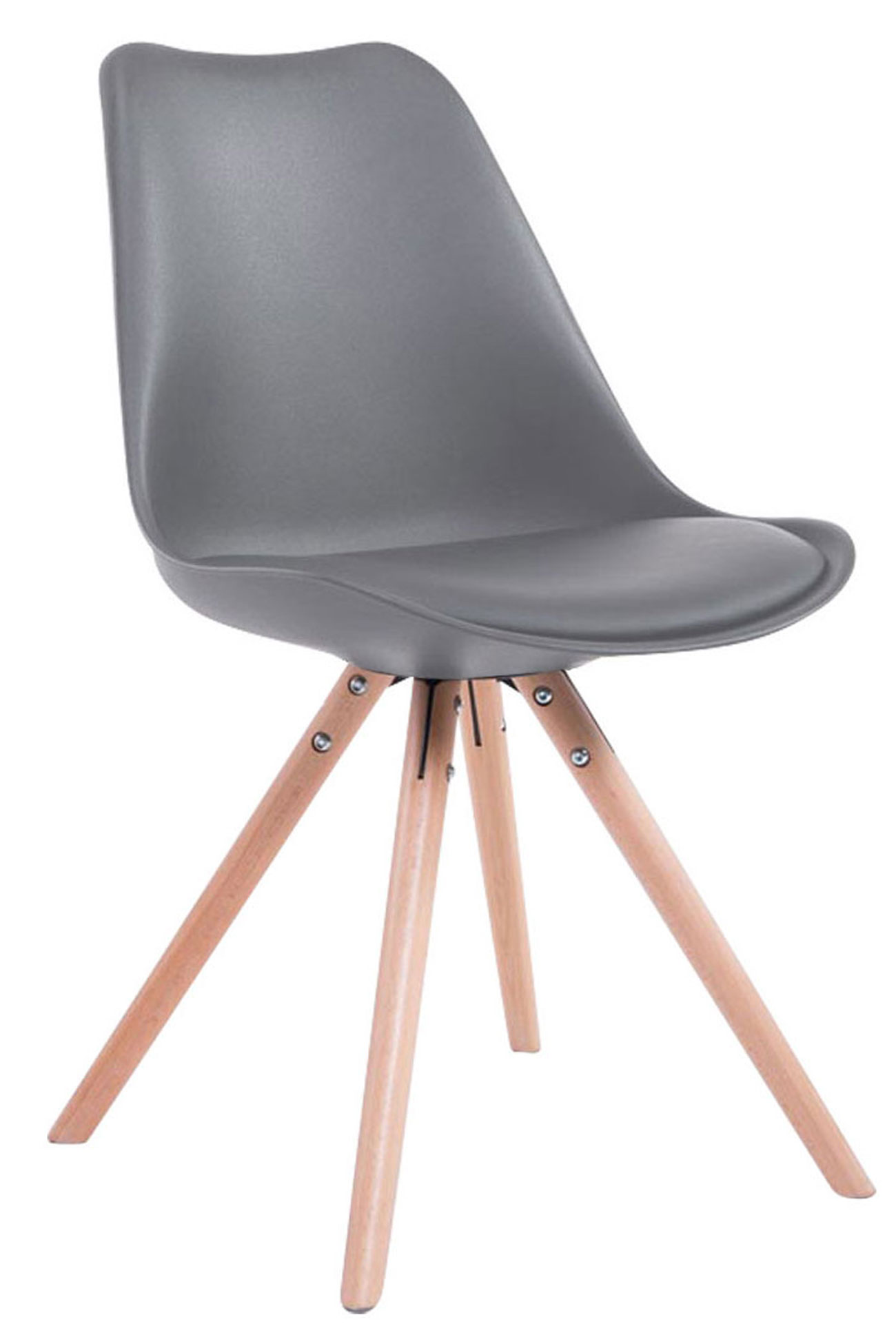 Sedia Toulouse in similpelle gambe tonde