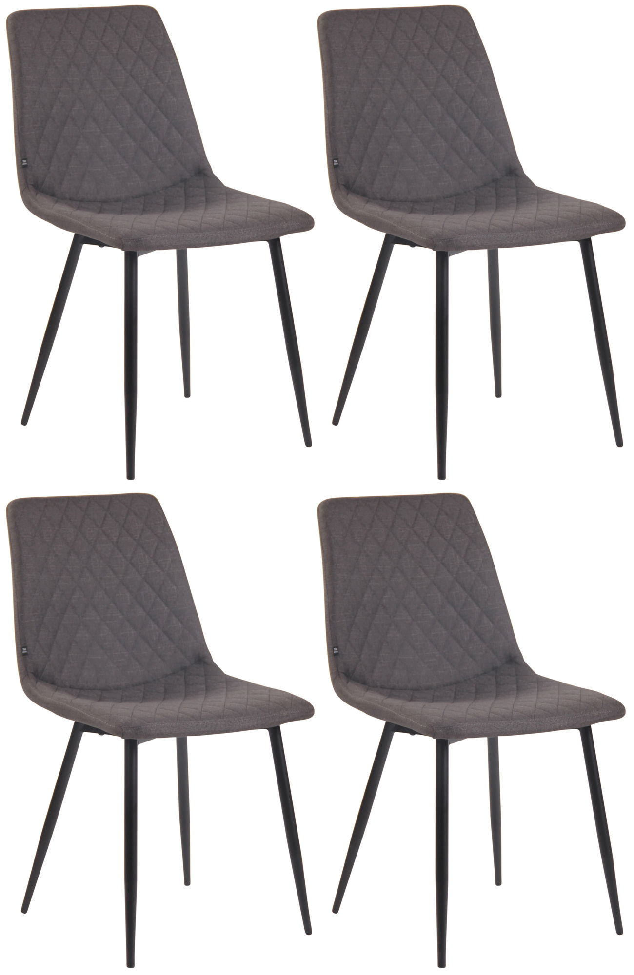 4 set sedie da pranzo Telde in tessuto