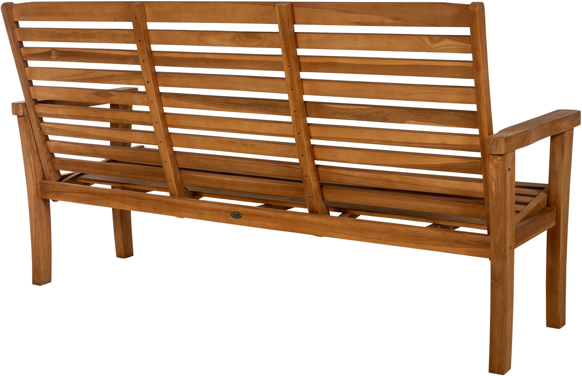 Panca in teak Nicosia con schienale reclinabile
