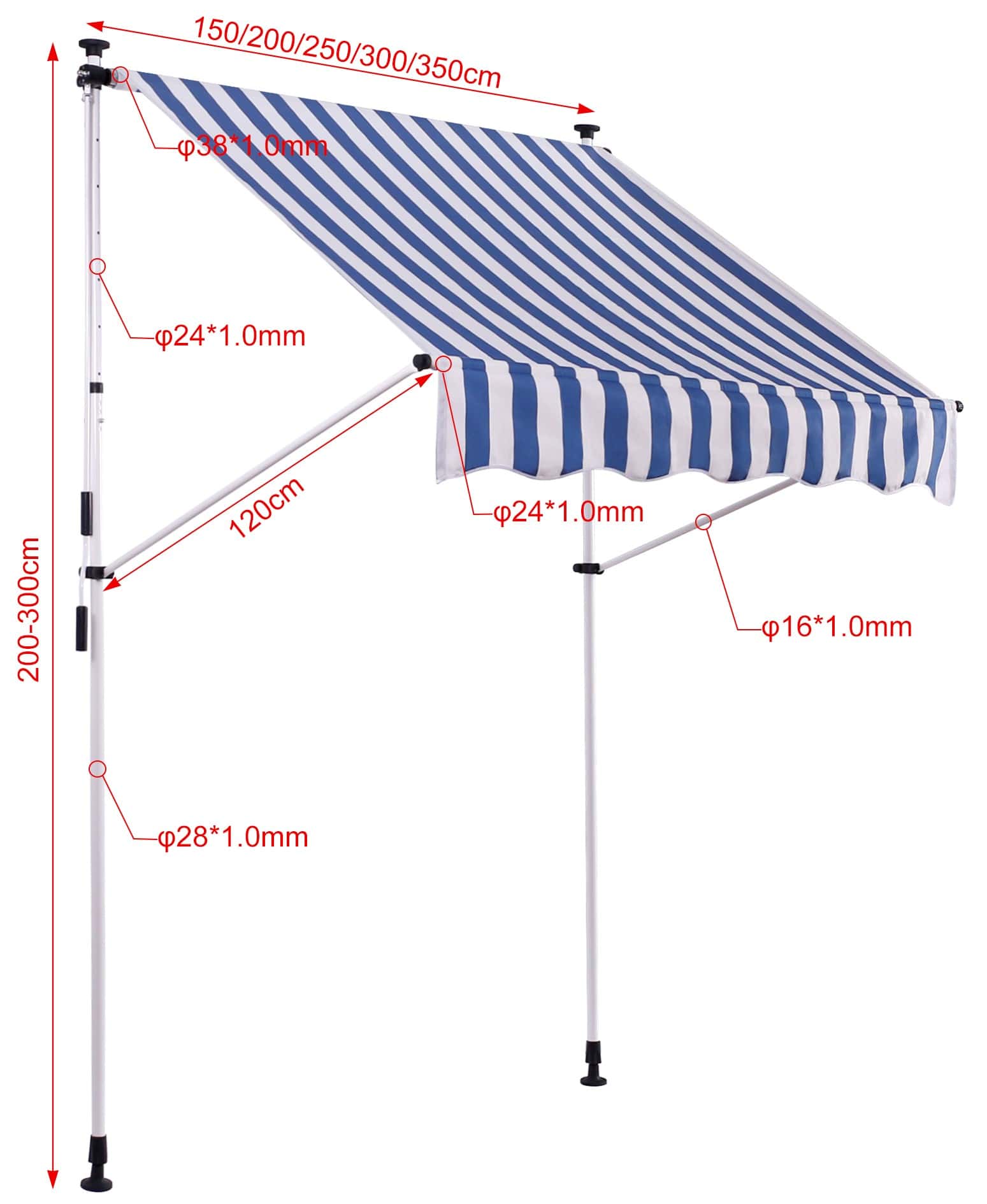 Tenda da sole Westerly con morsetto