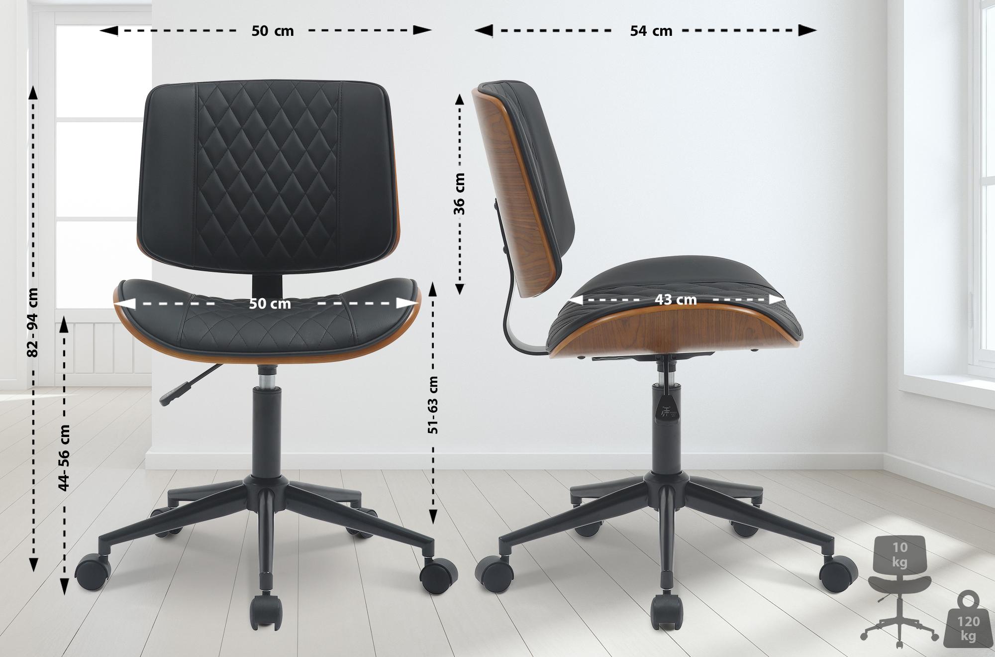 Sedia da ufficio in similpelle Plover