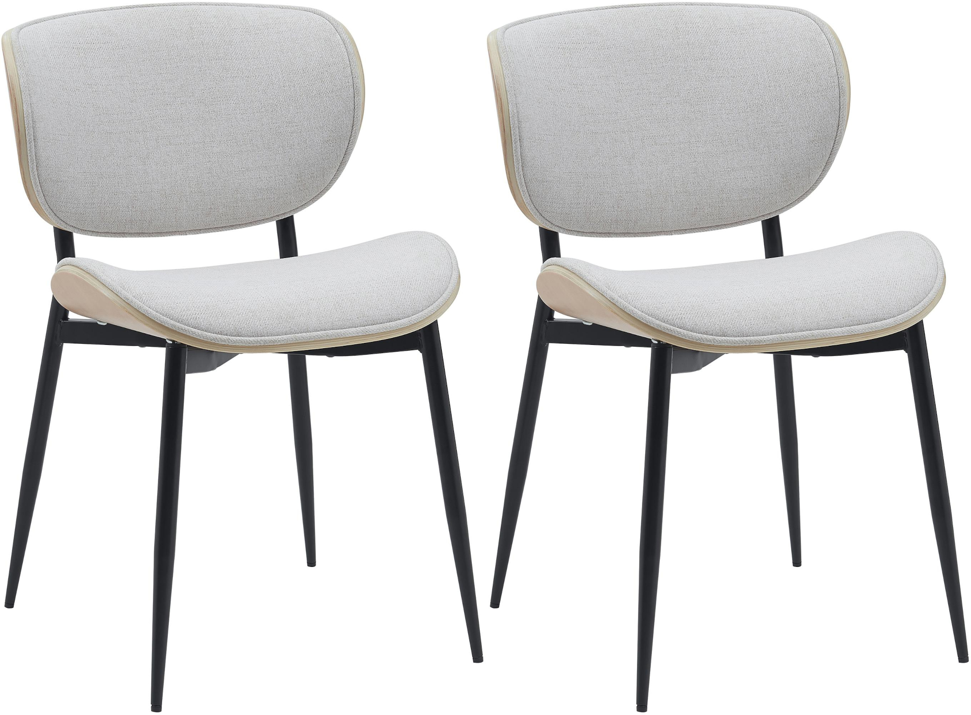 Set di 2 sedie visitatore Enid con rivestimento in similpelle o tessuto