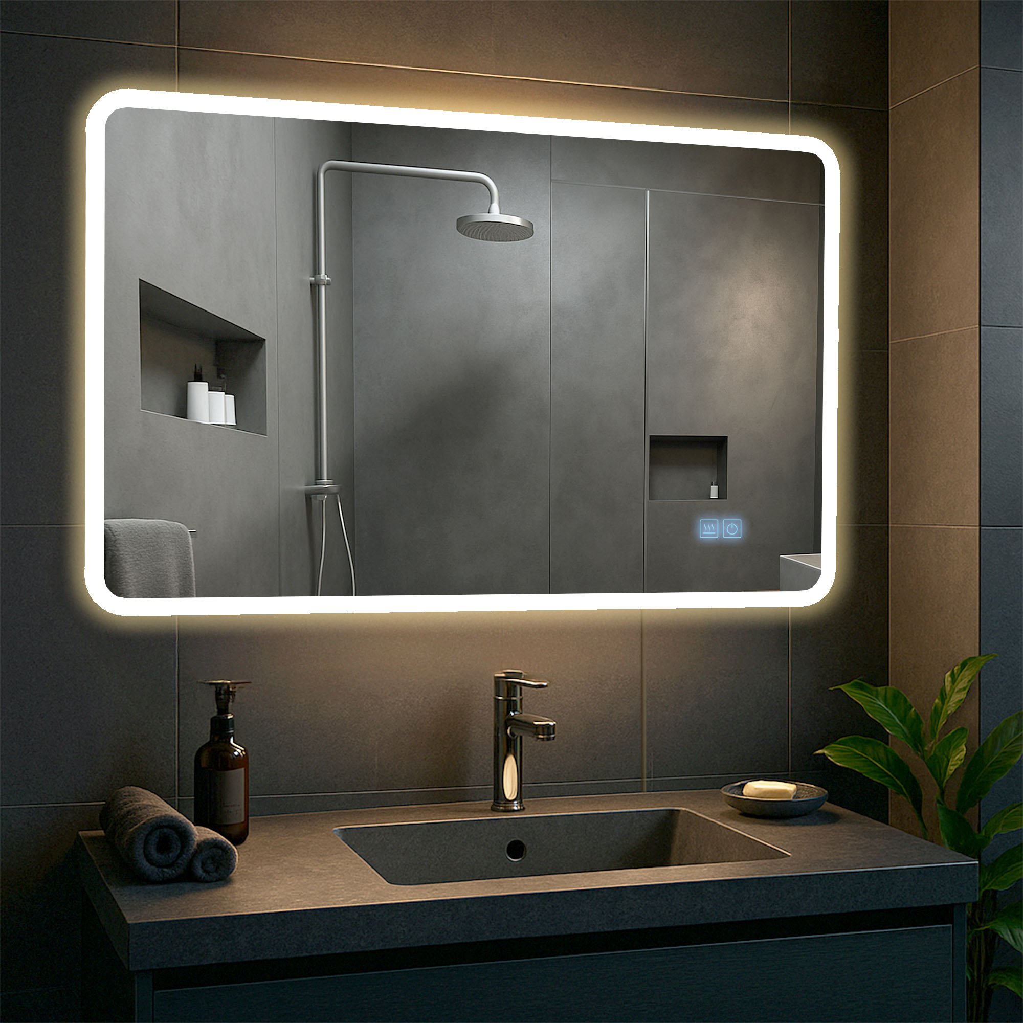 Specchio da bagno Jericho con Bluetooth